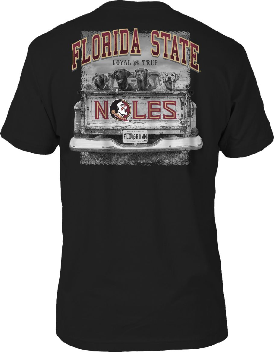 FloGrown Men's Florida State Seminoles Black Labs in Truck T-Shirt product image