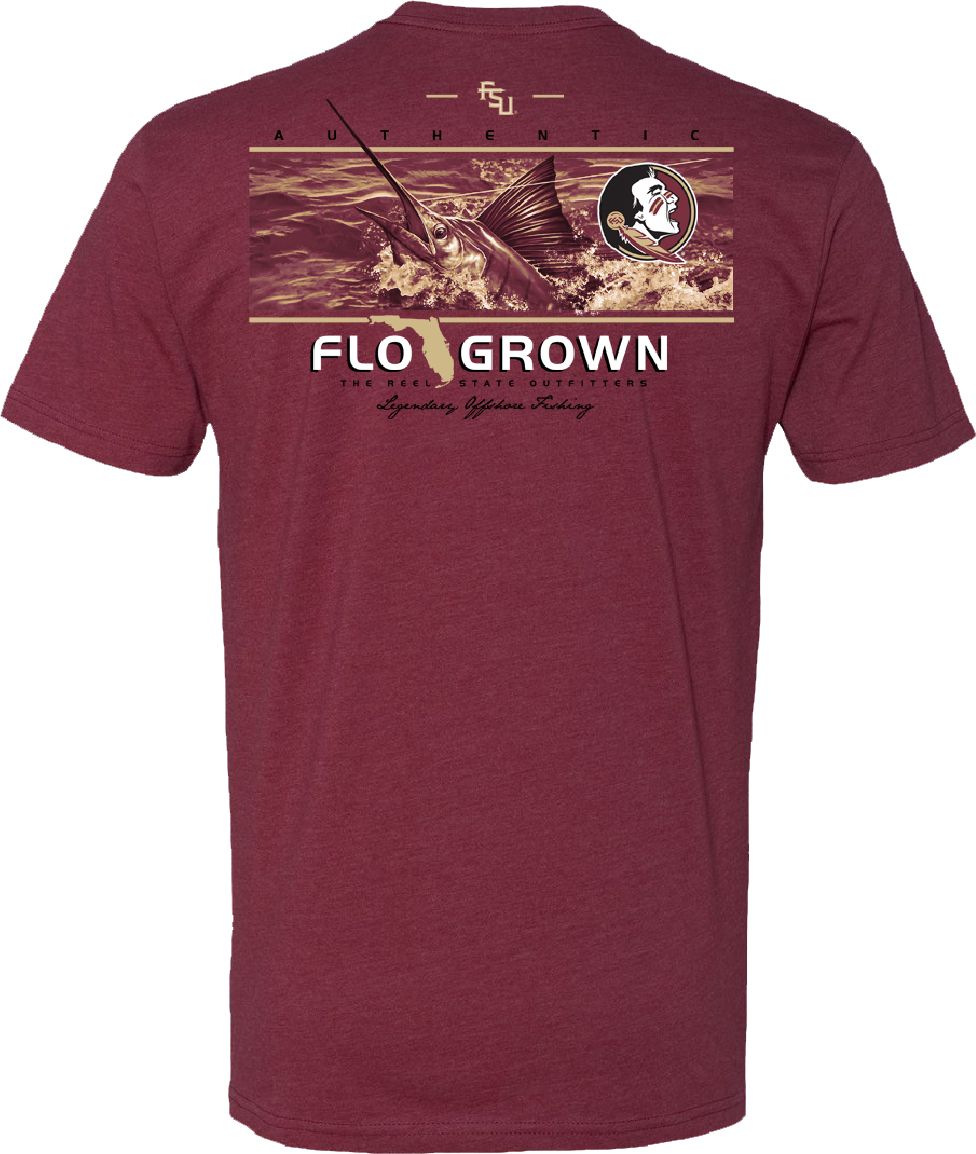 FloGrown Men's Florida State Seminoles Garnet Sailfish Panel T-Shirt product image