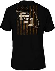 FloGrown Men's Florida State Seminoles Camo Flag Black T-Shirt product image