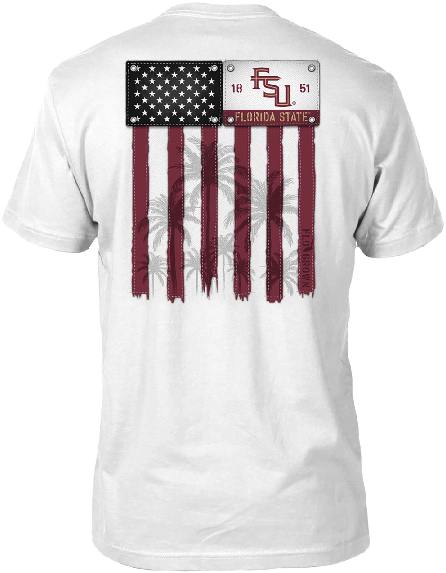 FloGrown Men's Florida State Seminoles White Vintage Flag T-Shirt product image