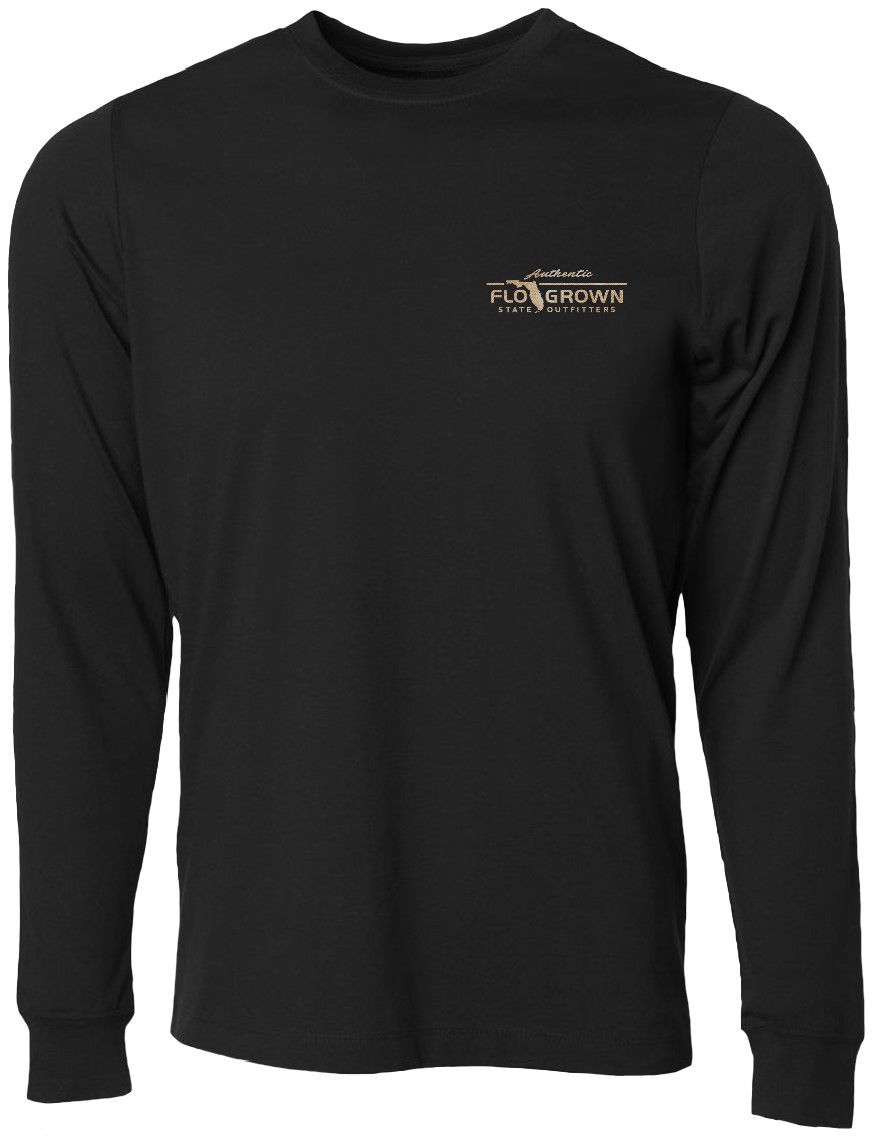 FloGrown Men's Florida State Seminoles Camo Flag Black Long Sleeve T-Shirt product image