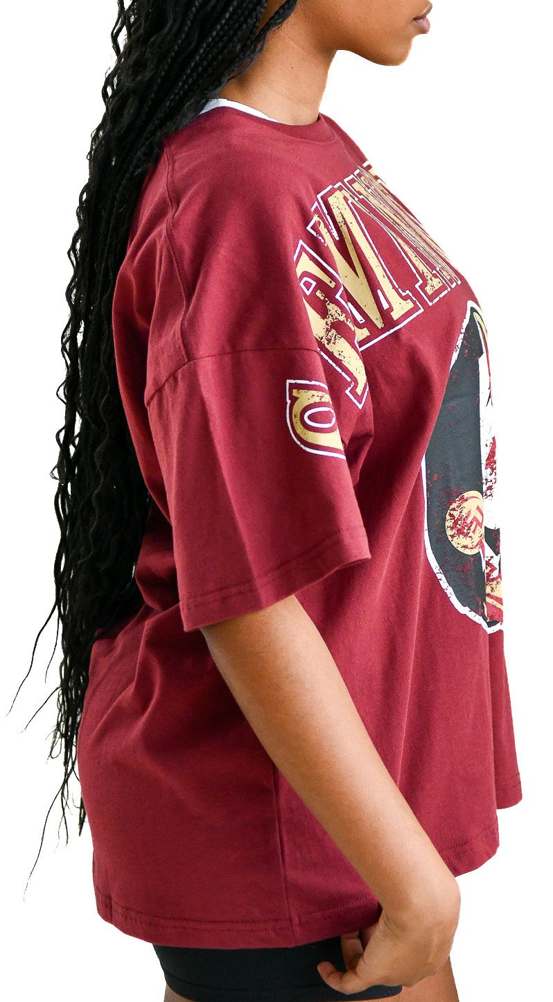 Gameday Social Women's Florida State Seminoles Maroon The Band Short Sleeve T-Shirt product image