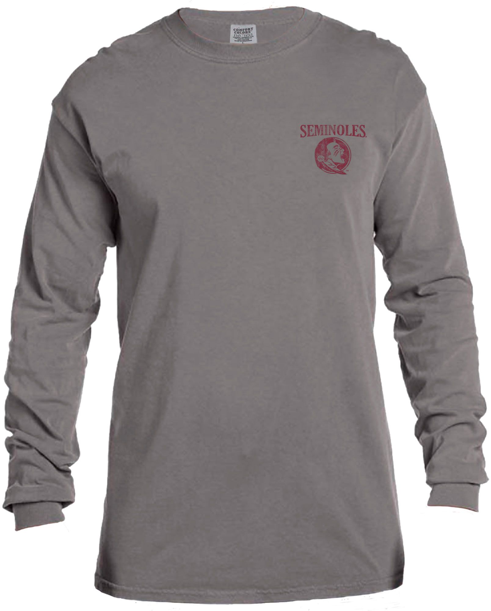 Image One Men's Florida State Seminoles Grey Vintage Poster Long Sleeve T-Shirt product image