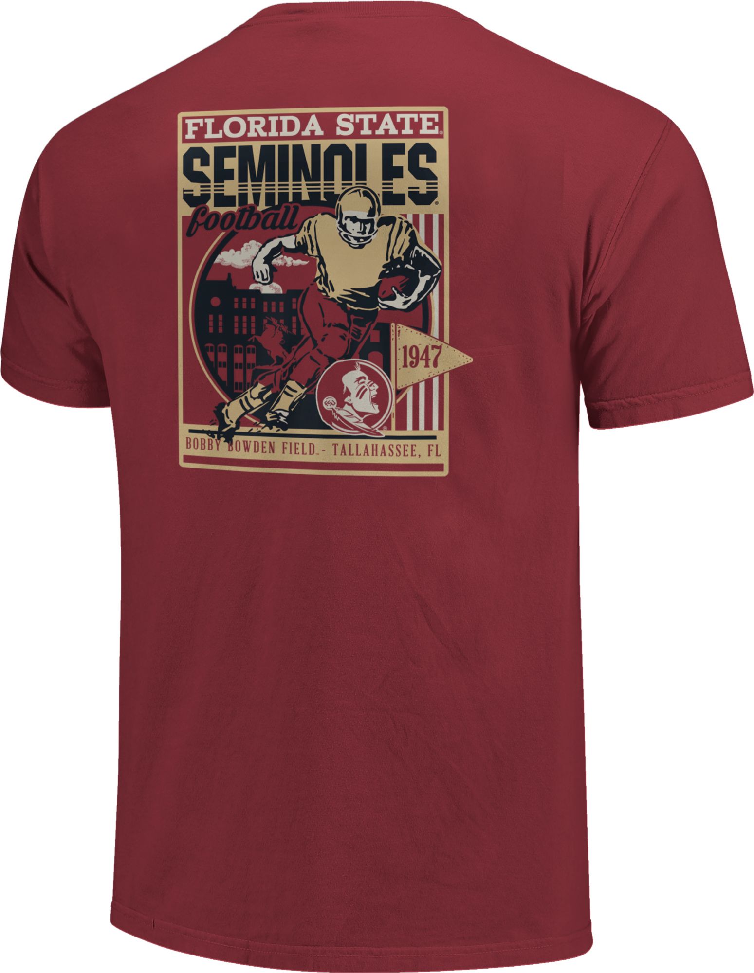 Image One Men's Florida State Seminoles Garnet Retro Poster T-Shirt product image