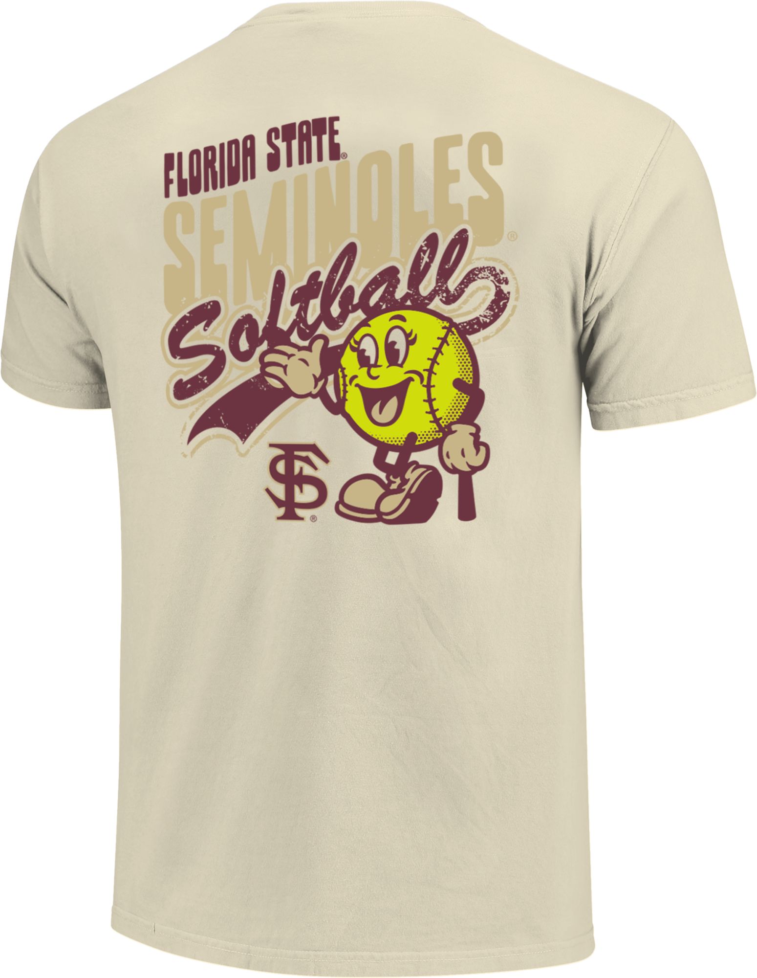 Image One Men's Florida State Seminoles Ivory Retro Vibe T-Shirt product image