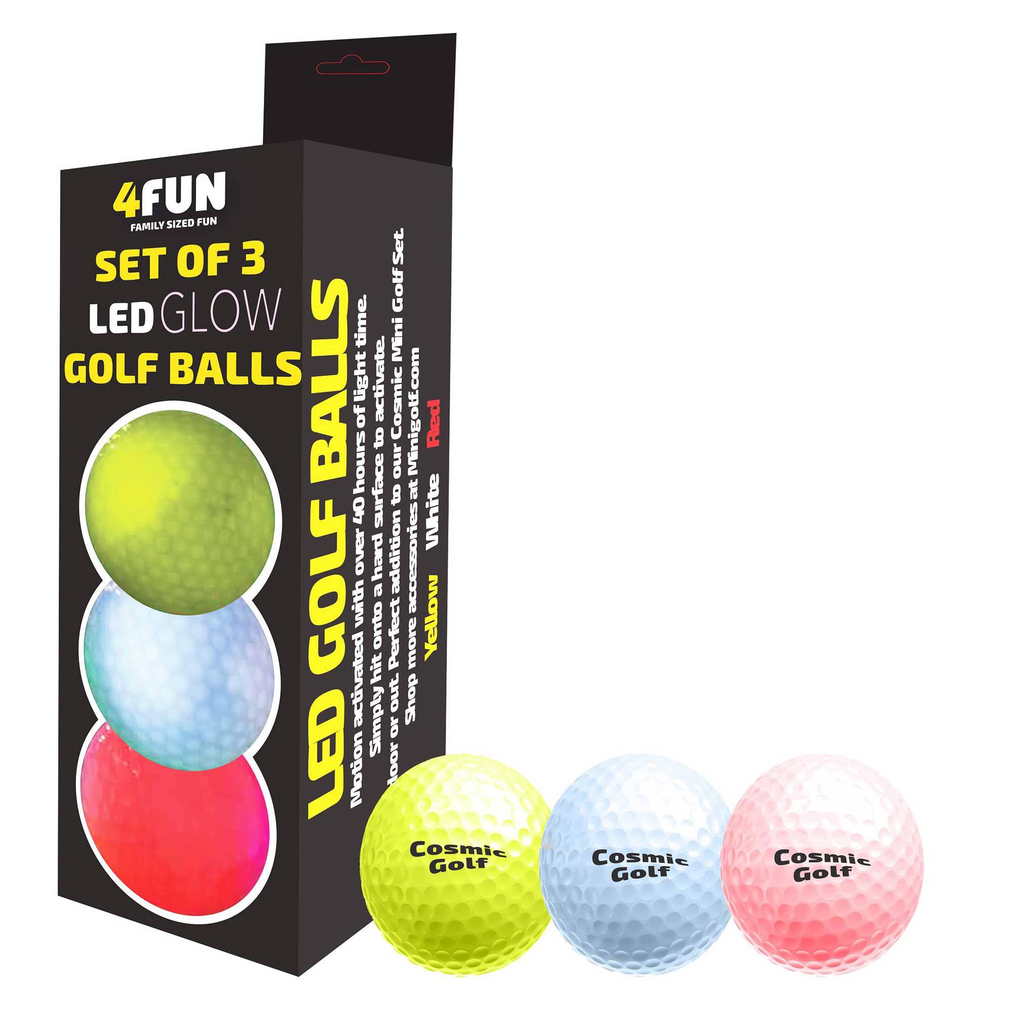 4FUN LED Golf Balls 3-Pack product image