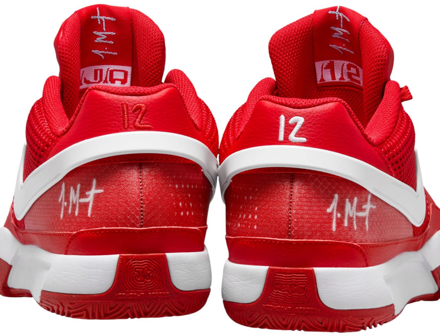 Red and white nike basketball shoes hotsell