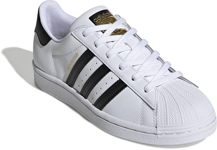 adidas Superstar Sneakers Womens 6.5 White Black Shell Toe Lace Up Shoes