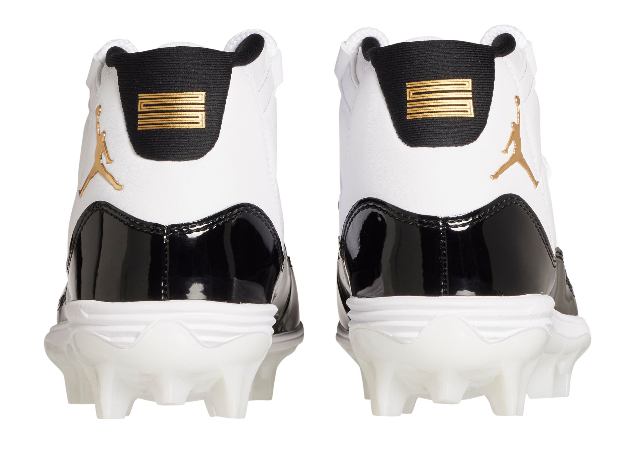 Black and gold jordan cleats on sale