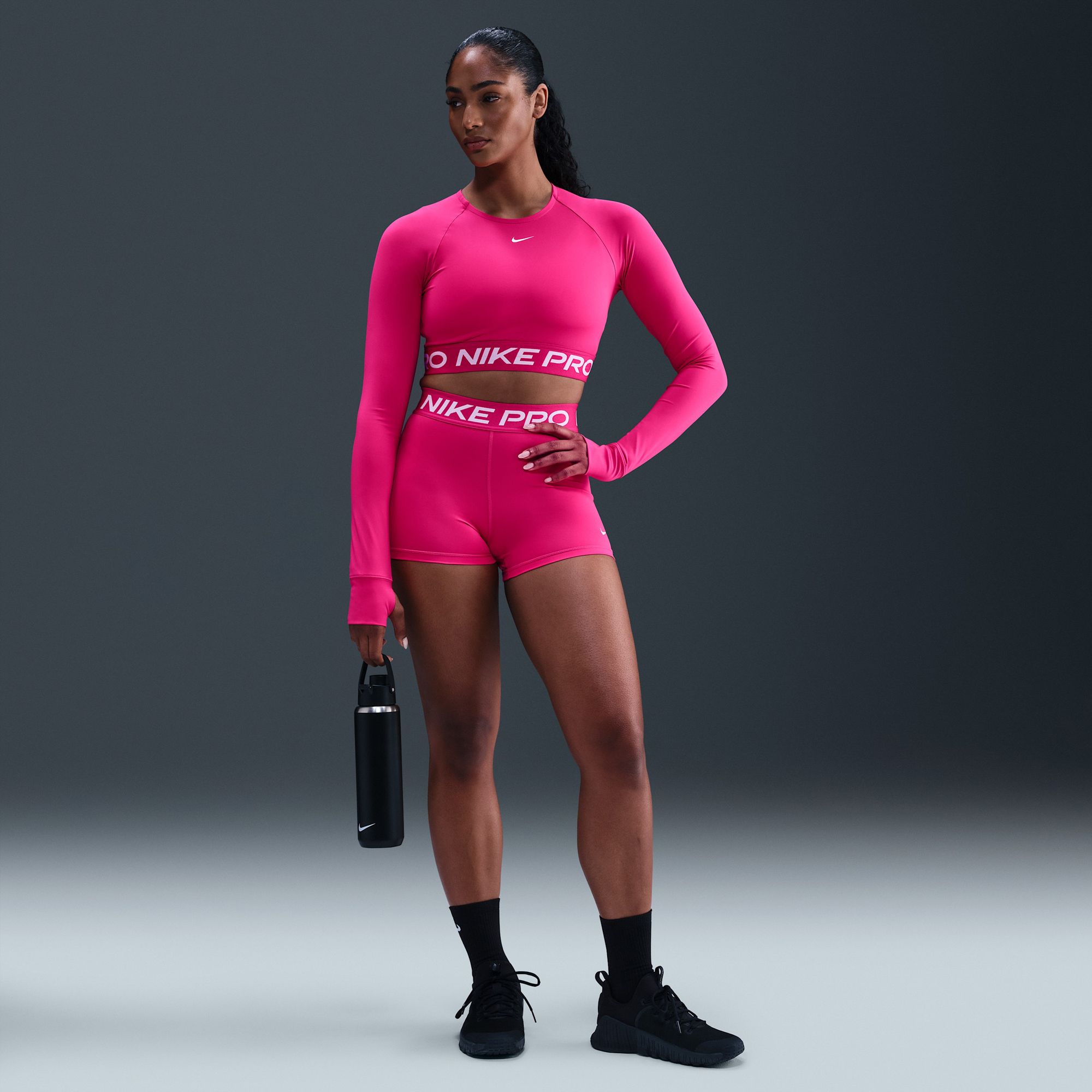 Nike Women's Pro Dri-FIT Cropped Long-Sleeve Top product image