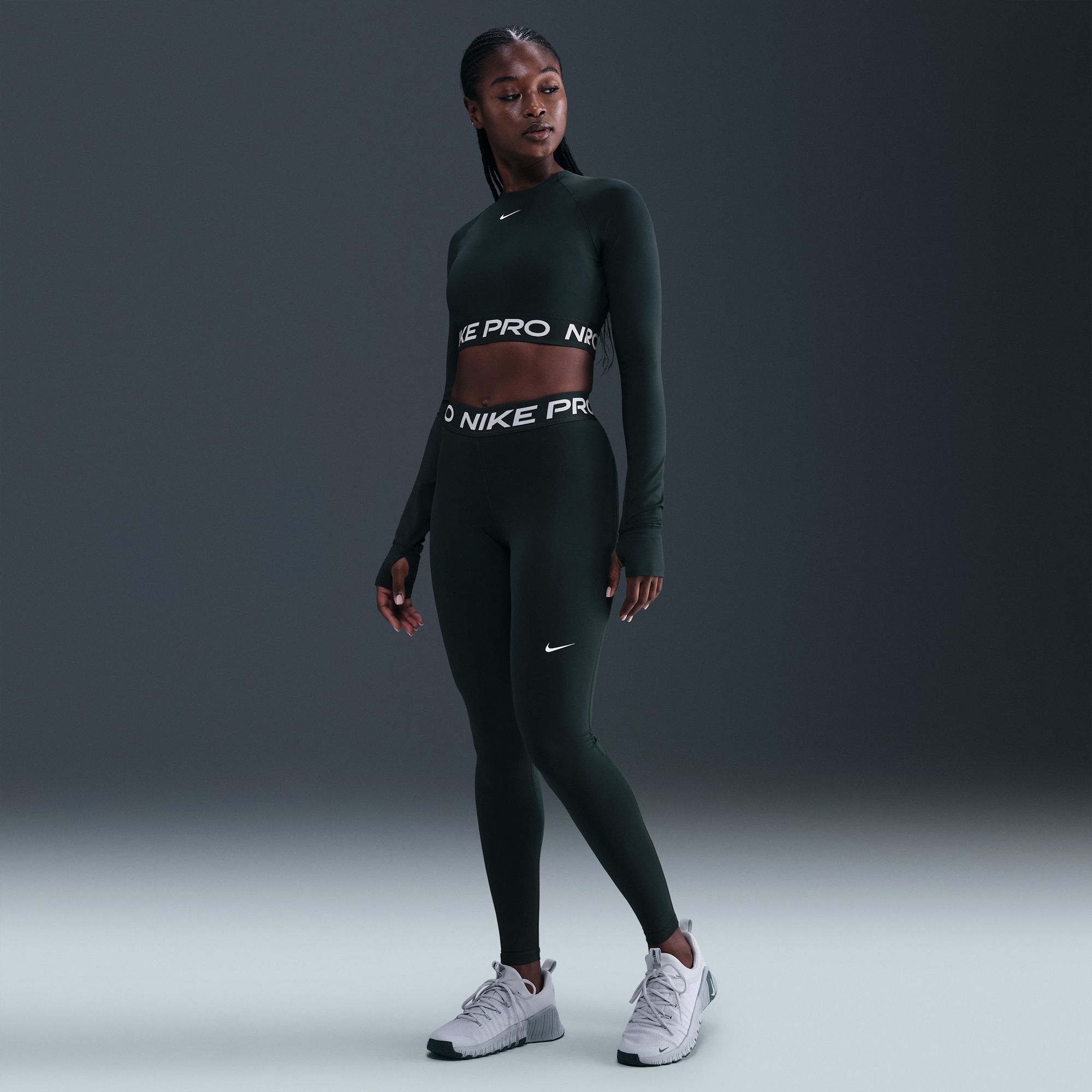 Nike Women's Pro Dri-FIT Cropped Long-Sleeve Top product image