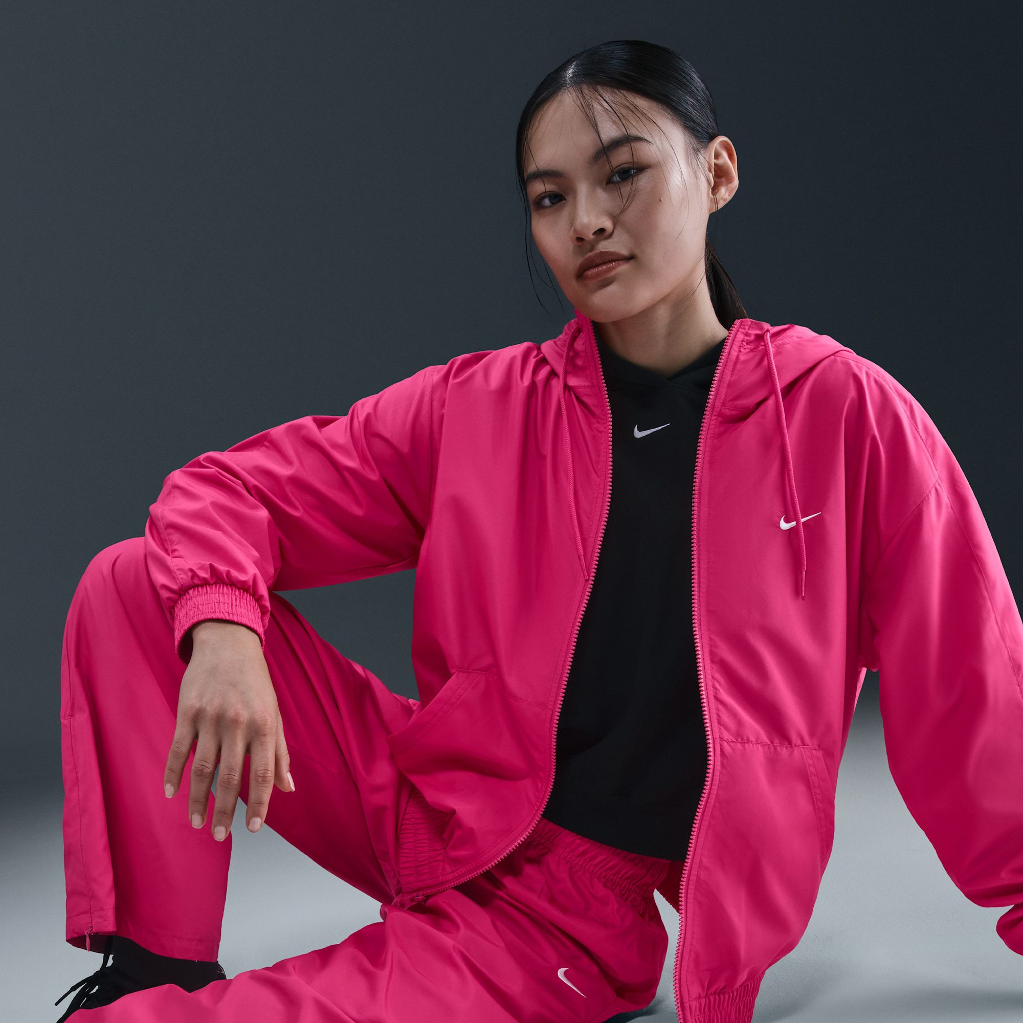 Nike Women's Sportswear Classic Wovens Loose UV Hooded Jacket product image