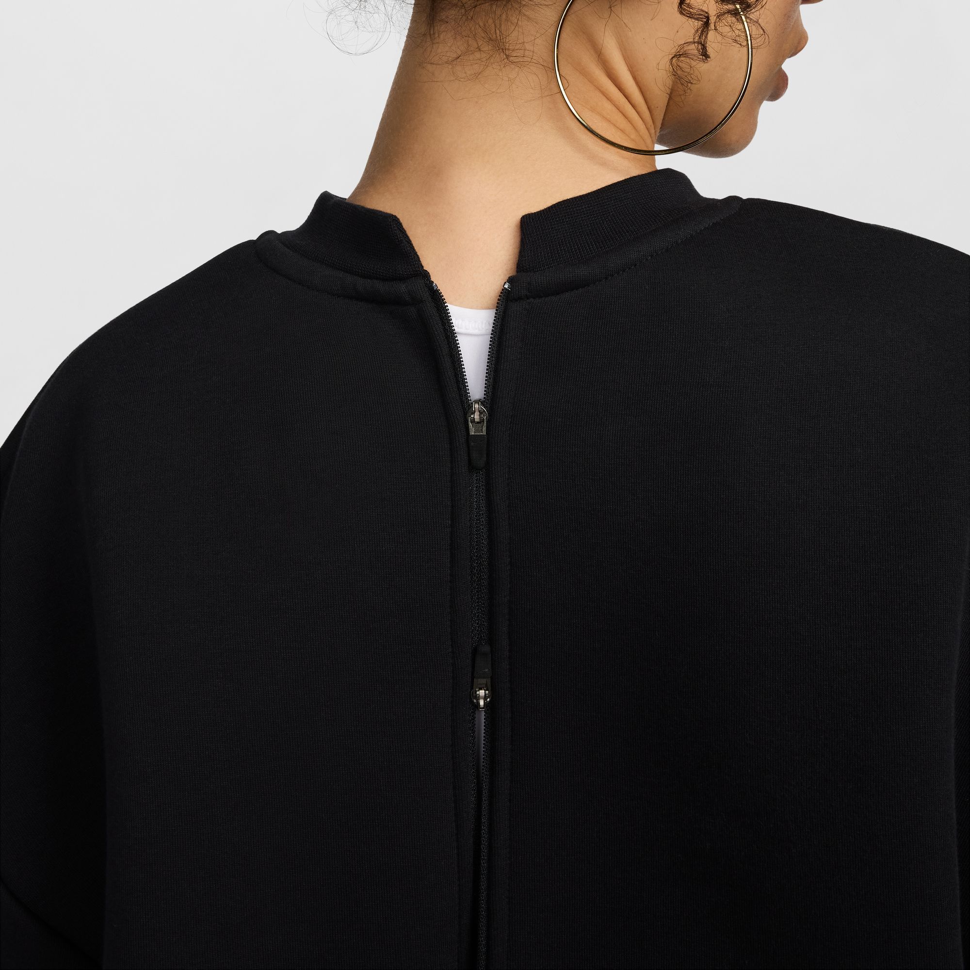 Nike Women's Sportswear Tech Fleece Oversized Short-Sleeve Cropped Top product image