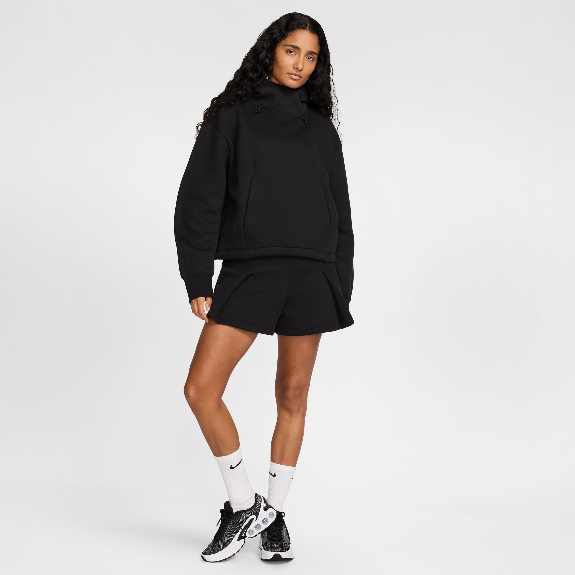 Nike Women's Sportswear Tech Fleece High-Waisted 3" Pleated Shorts product image