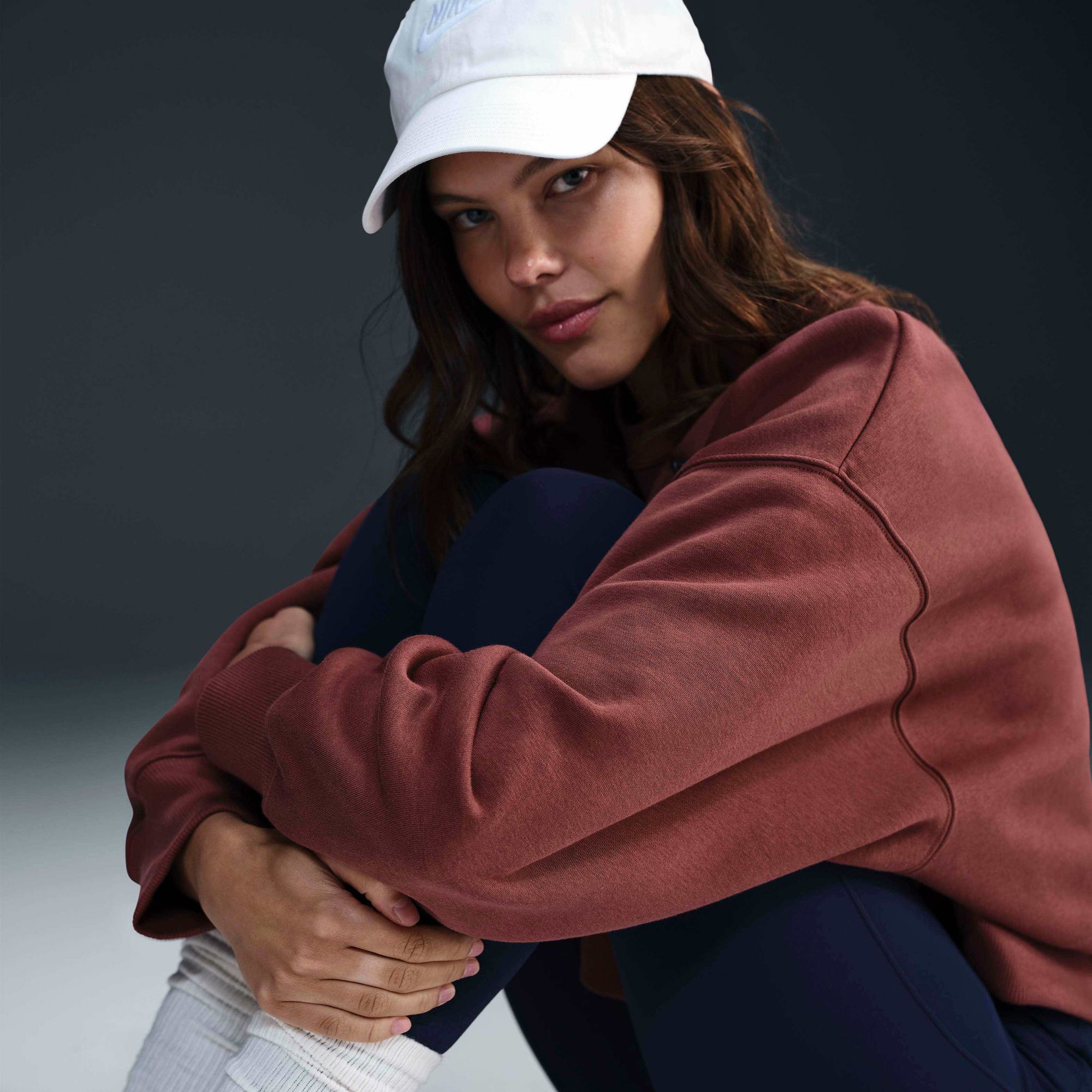 Nike Women's Sportswear Phoenix Fleece Over-Oversized Crewneck Logo Sweatshirt product image