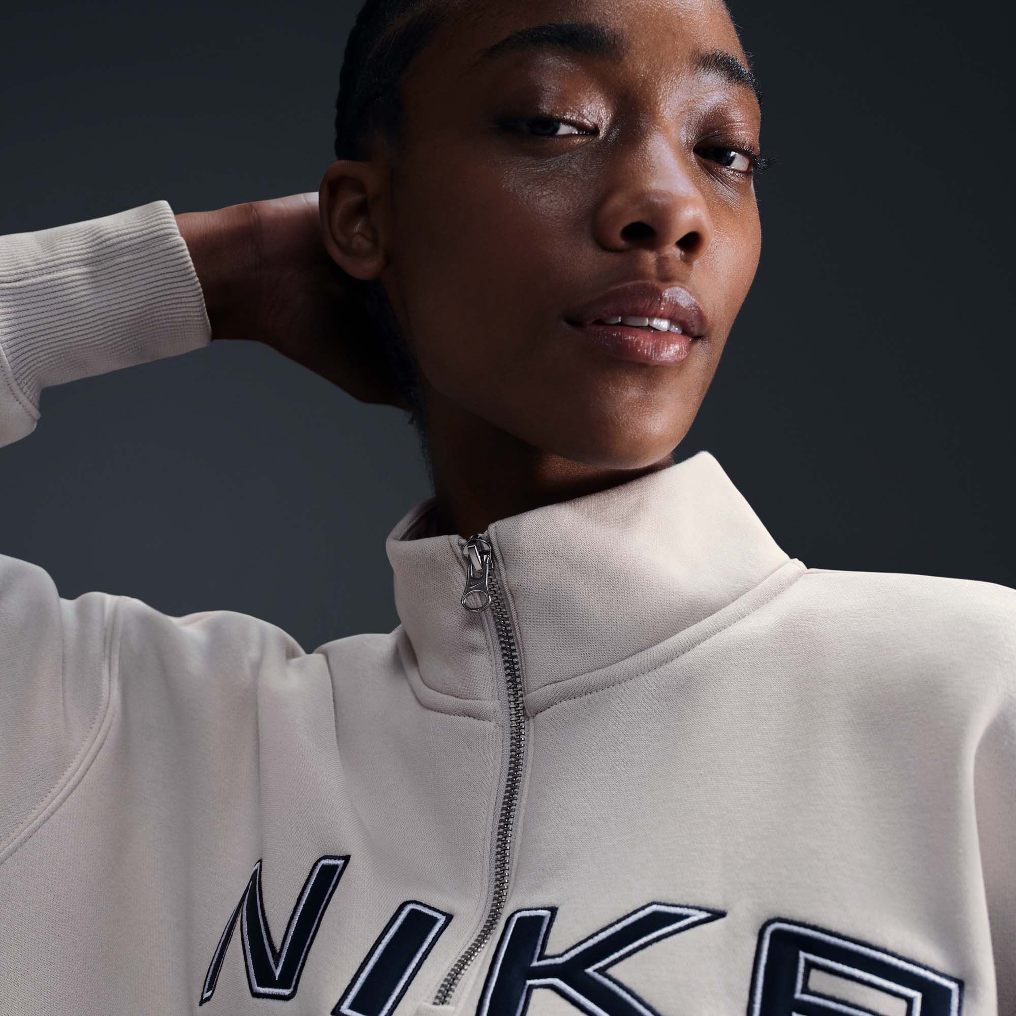 Nike Women's Sportswear Phoenix Fleece Oversized Logo 1/4 Zip Pullover product image