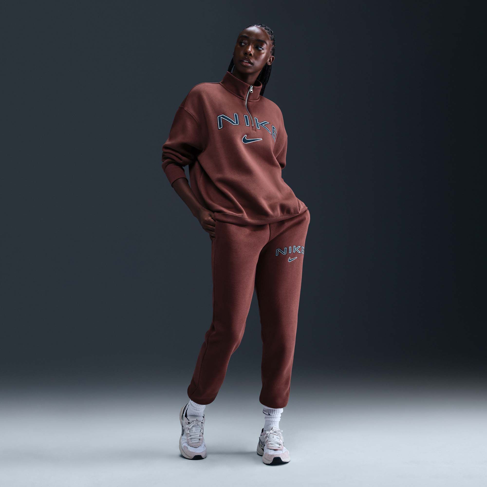 Nike Women's Sportswear Phoenix Fleece Oversized Logo 1/4 Zip Pullover product image