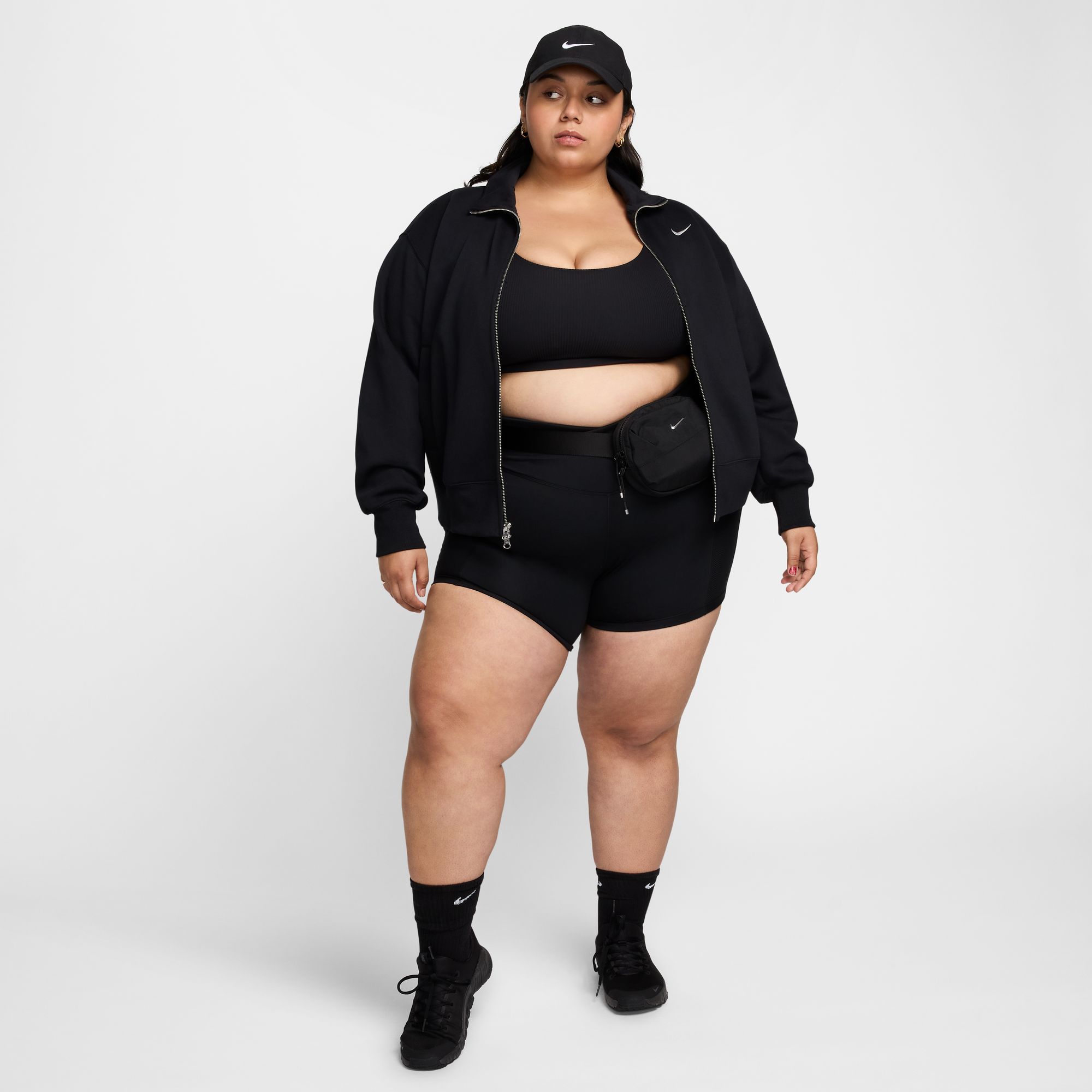 Nike Women's One Wrap High-Waisted 5" Biker Shorts (Plus Size) product image