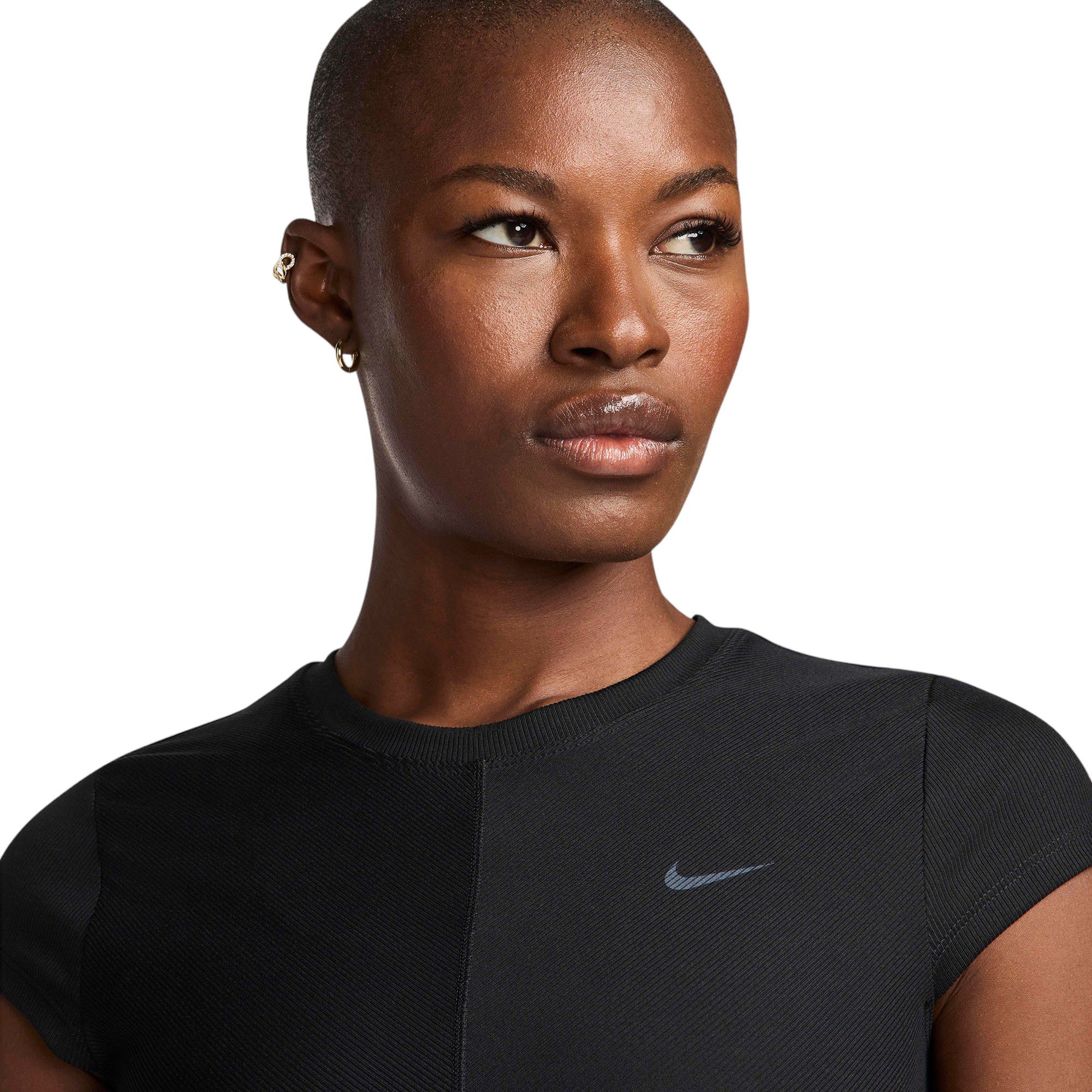 Nike Women's One Fitted Rib Dri-FIT Short-Sleeve Cropped Top product image