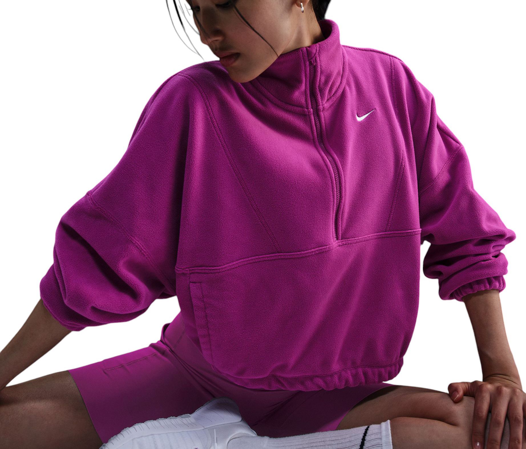 Nike Women's One Therma-FIT Oversized 1/2-Zip Fleece Top product image