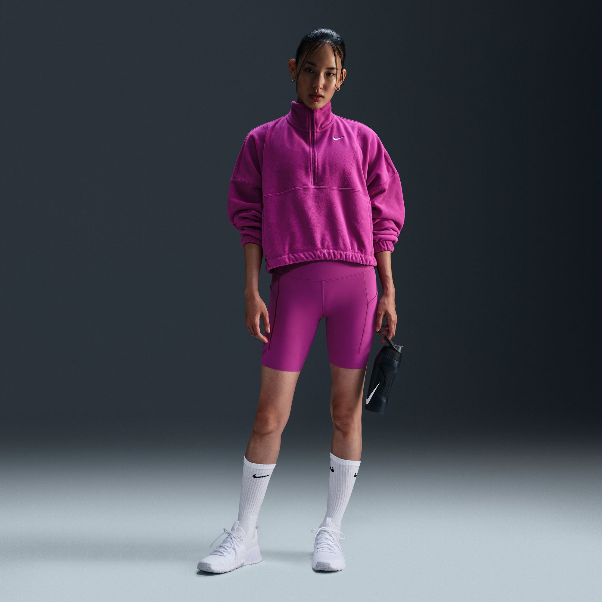 Nike Women's One Therma-FIT Oversized 1/2-Zip Fleece Top product image