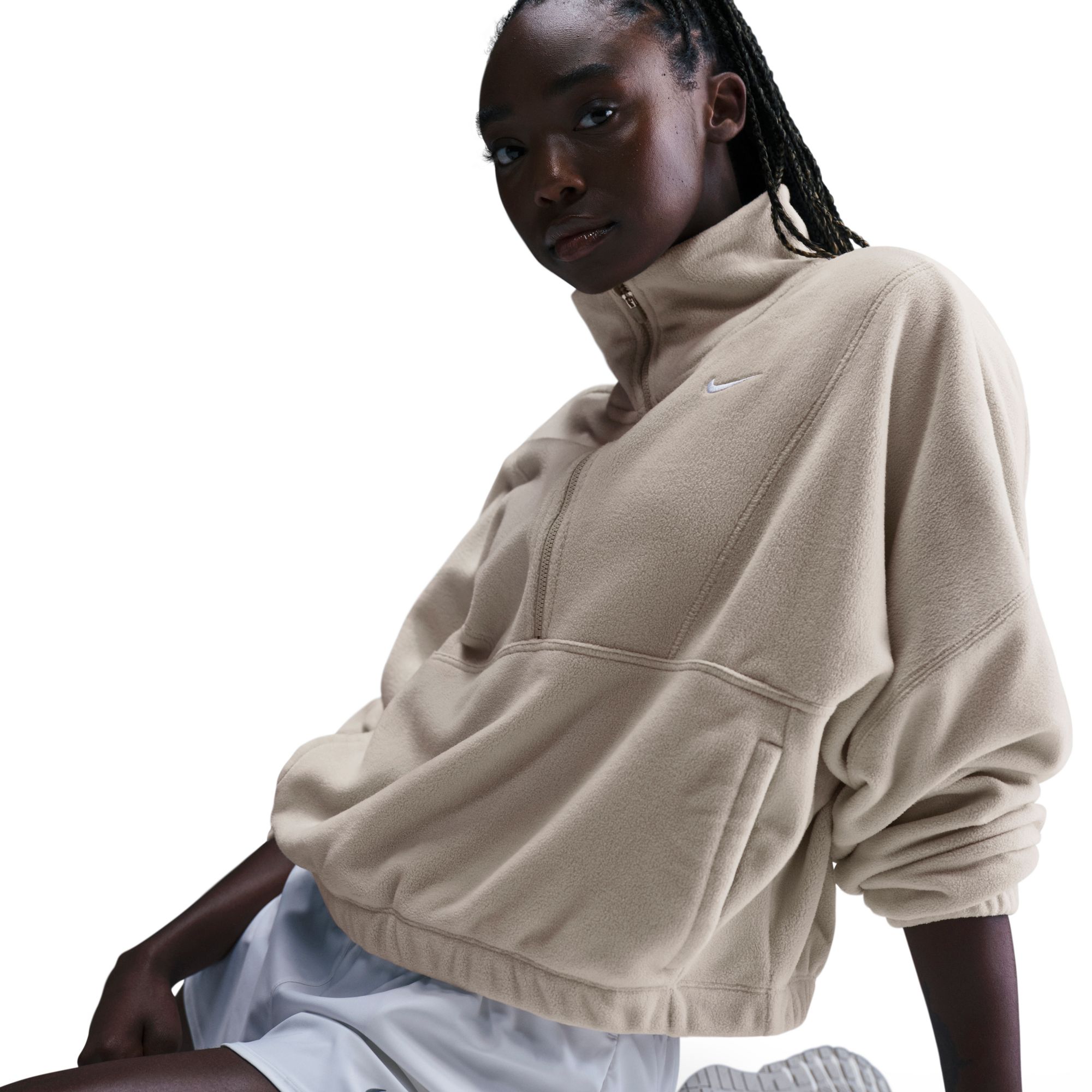 Nike Women's One Therma-FIT Oversized 1/2-Zip Fleece Top product image