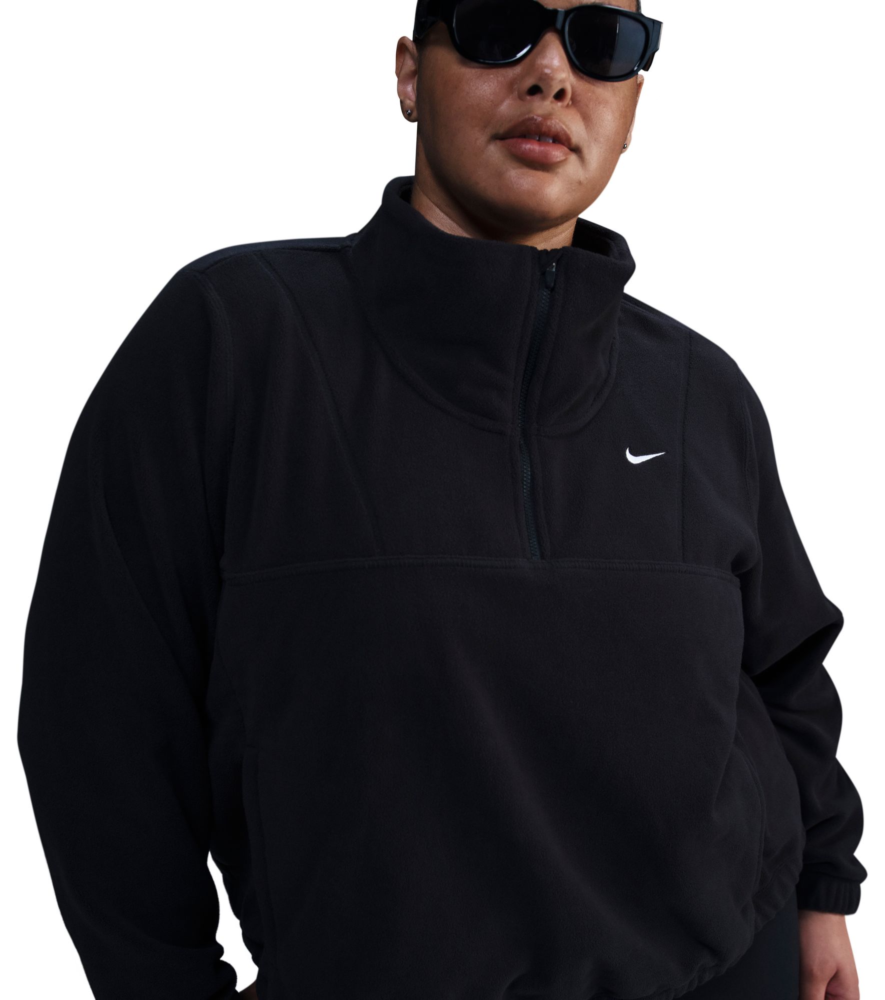 Nike Women's One Therma-FIT Oversized 1/2-Zip Fleece Top (Plus Size) product image