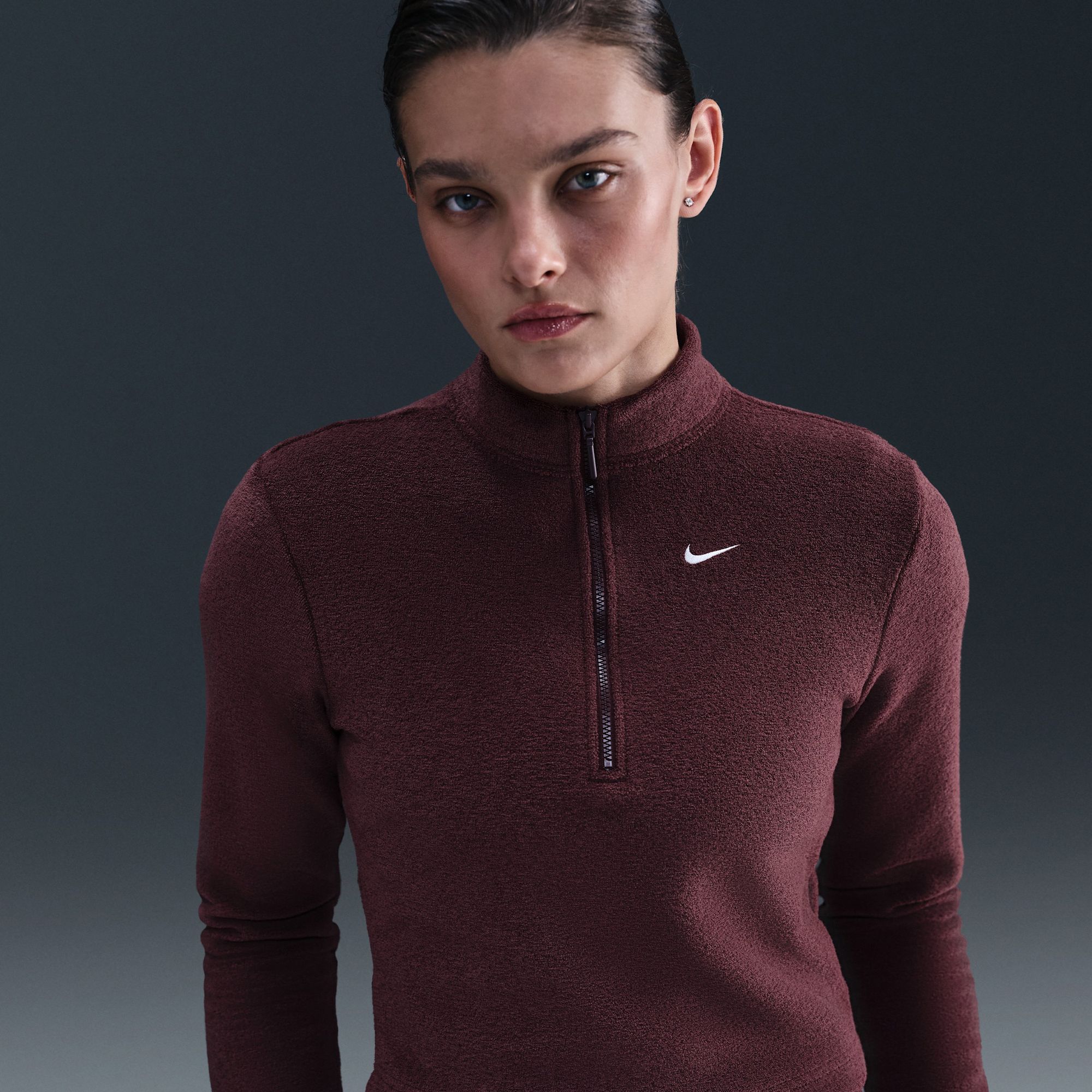 Nike Women's Sportswear Phoenix Plush Slim Long-Sleeve Cozy Fleece 1/2-Zip product image