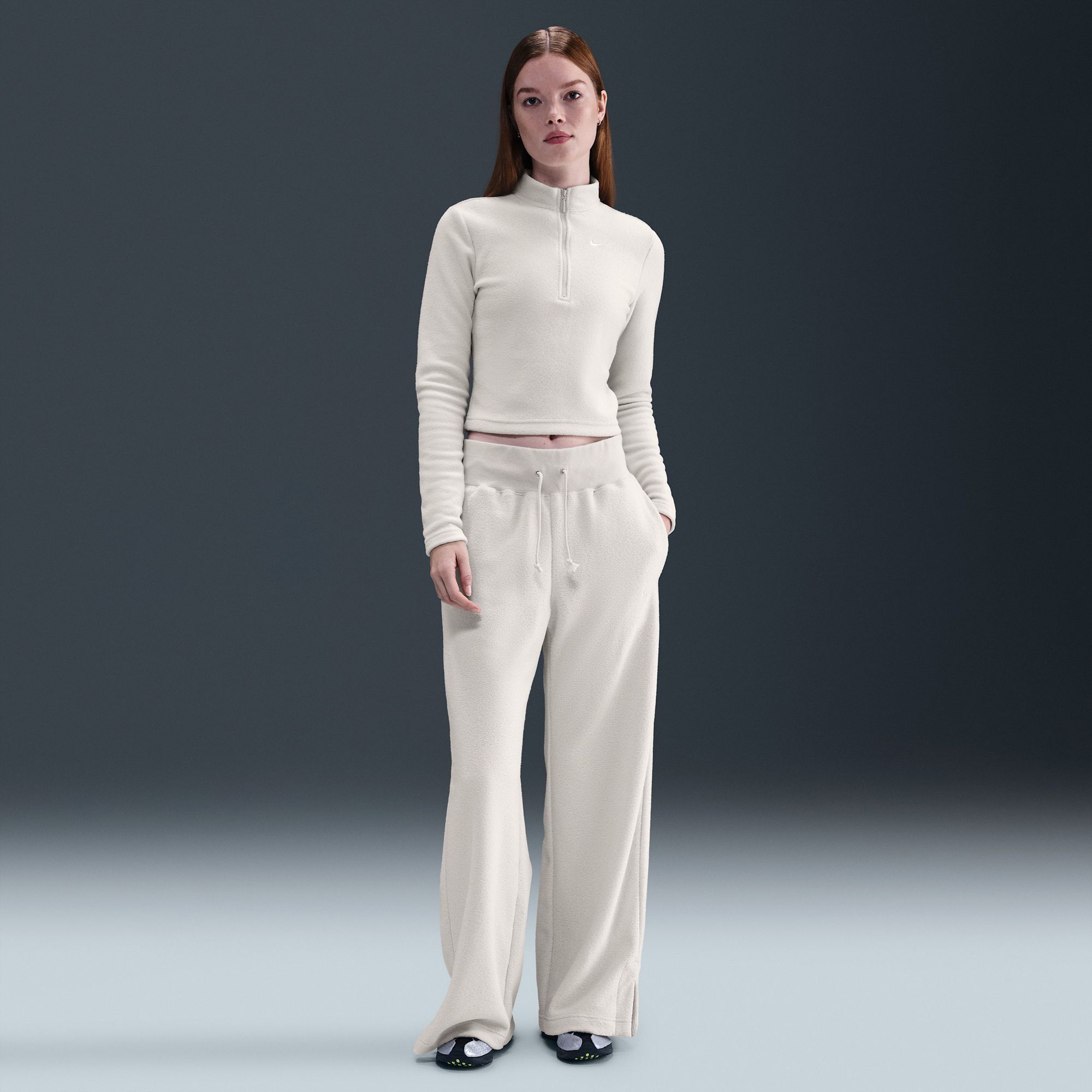 Nike Women's Sportswear Phoenix Plush Slim Long-Sleeve Cozy Fleece 1/2-Zip product image