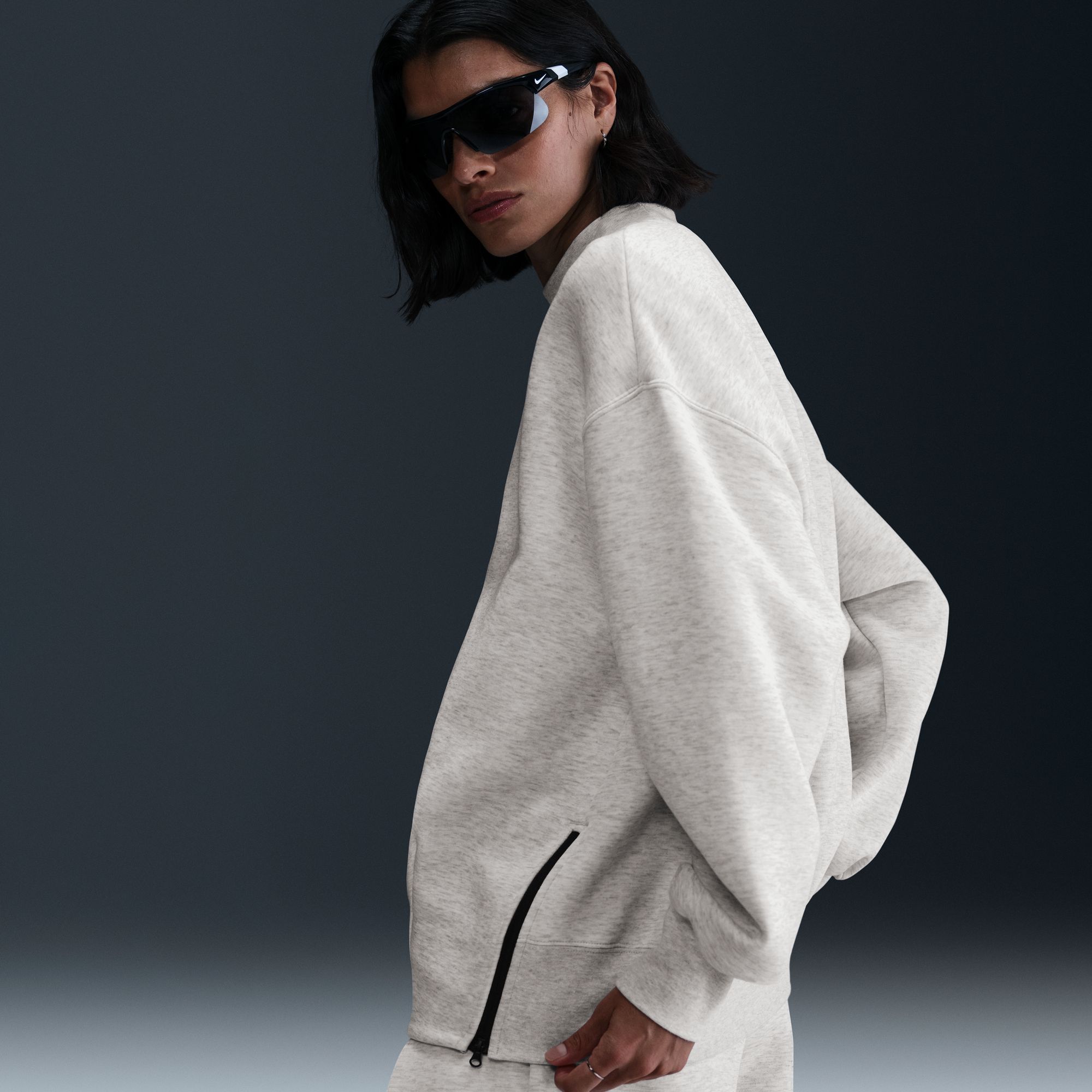 Nike Women's Sportswear Tech Fleece Oversized Crew-Neck Sweatshirt product image