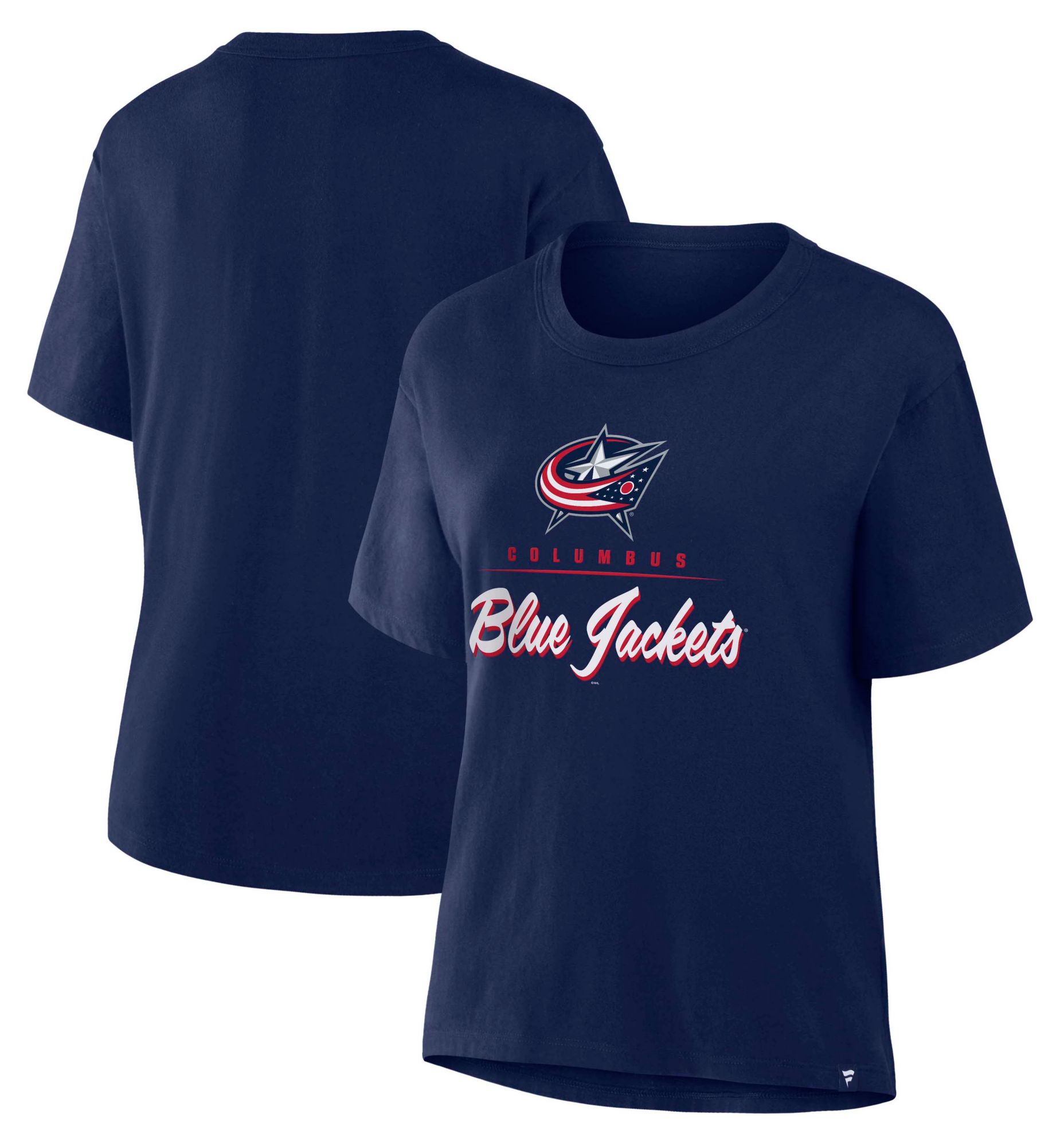 NHL Women's Columbus Blue Jackets Navy Legacy Microscript Short Sleeve T-Shirt product image