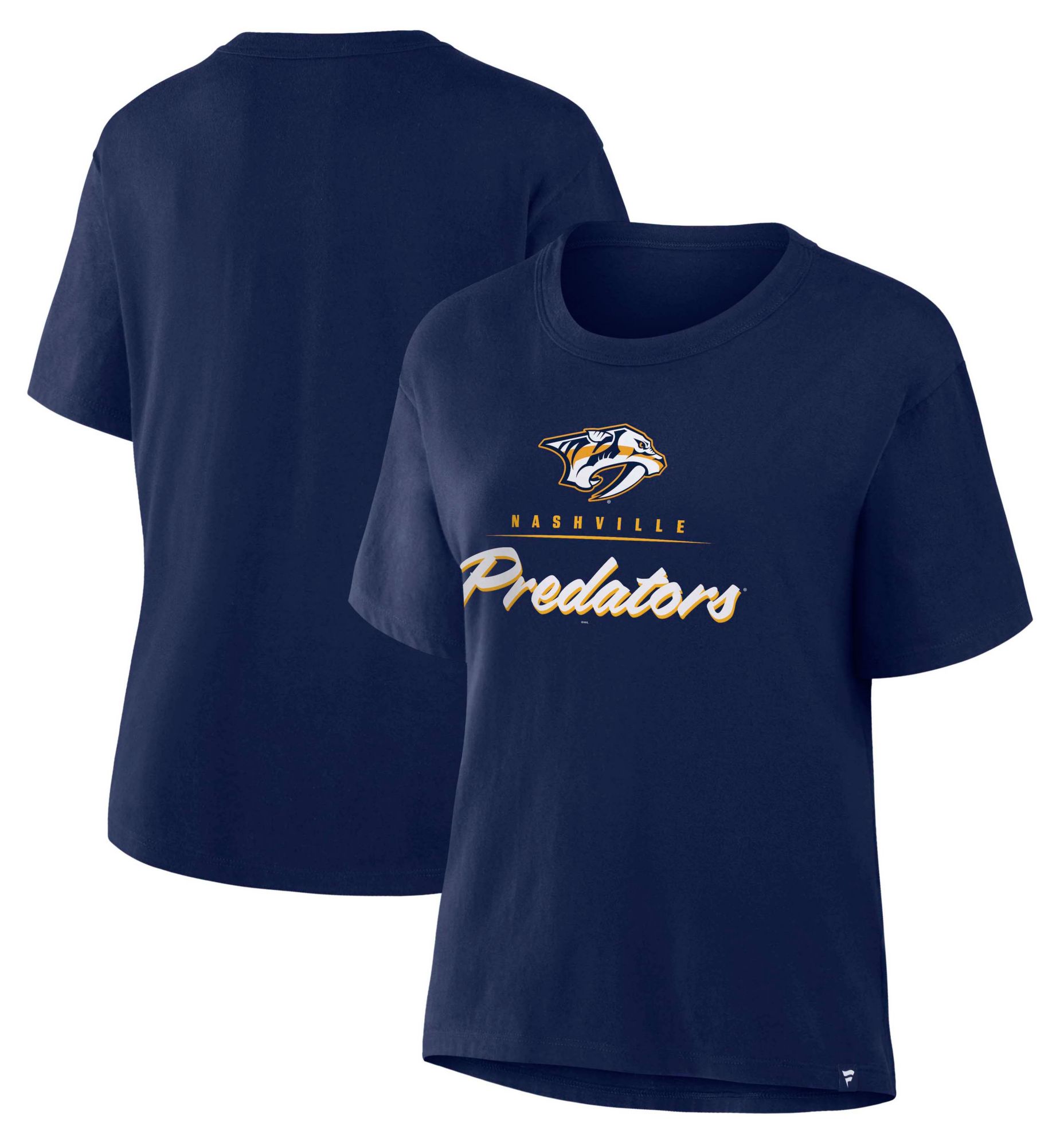 NHL Women's Nashville Predators Navy Legacy Microscript Short Sleeve T-Shirt product image