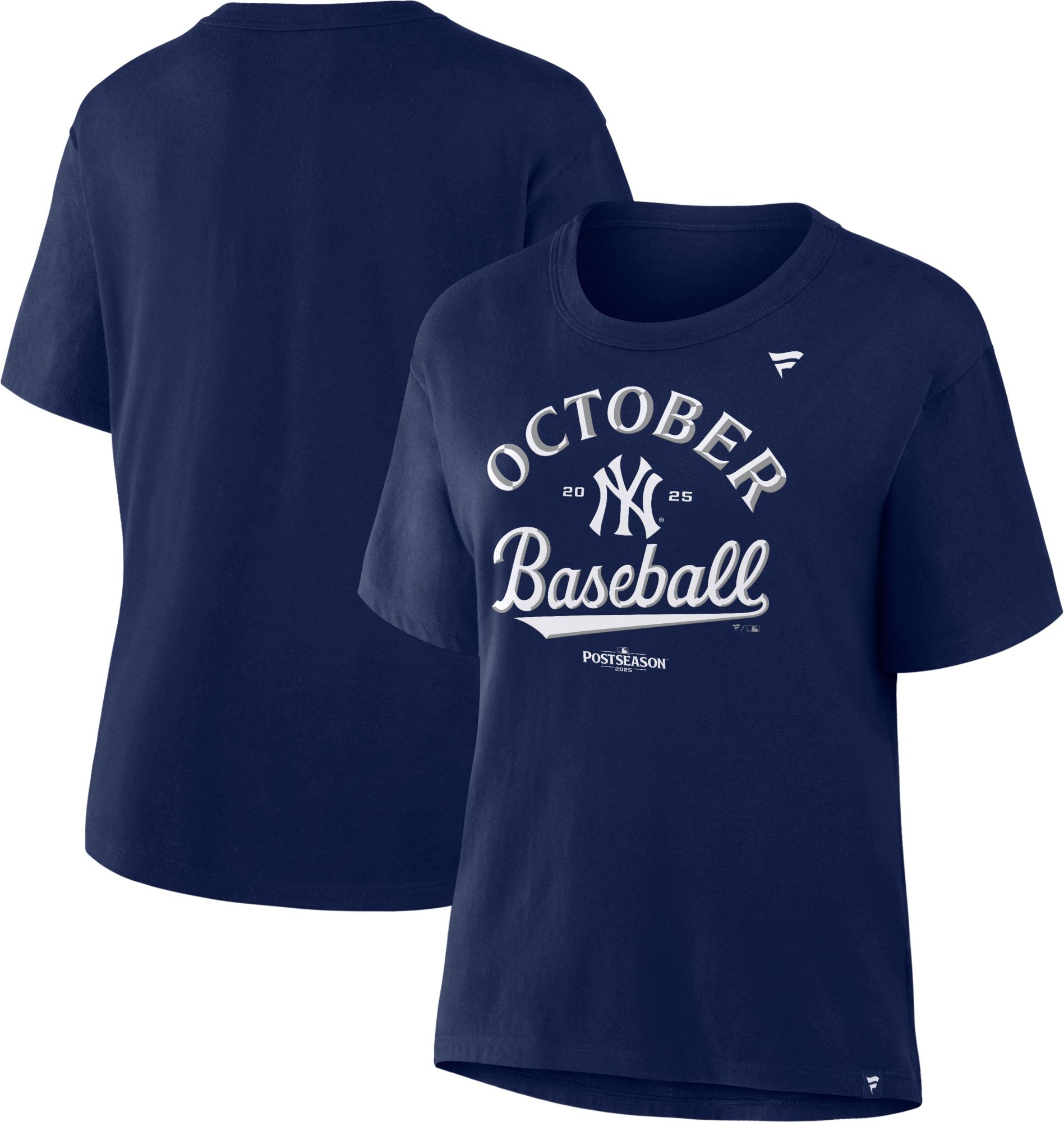 MLB Team Apparel Women's New York Yankees 'October Baseball' 2025 Postseason Participant Locker Room T-Shirt product image