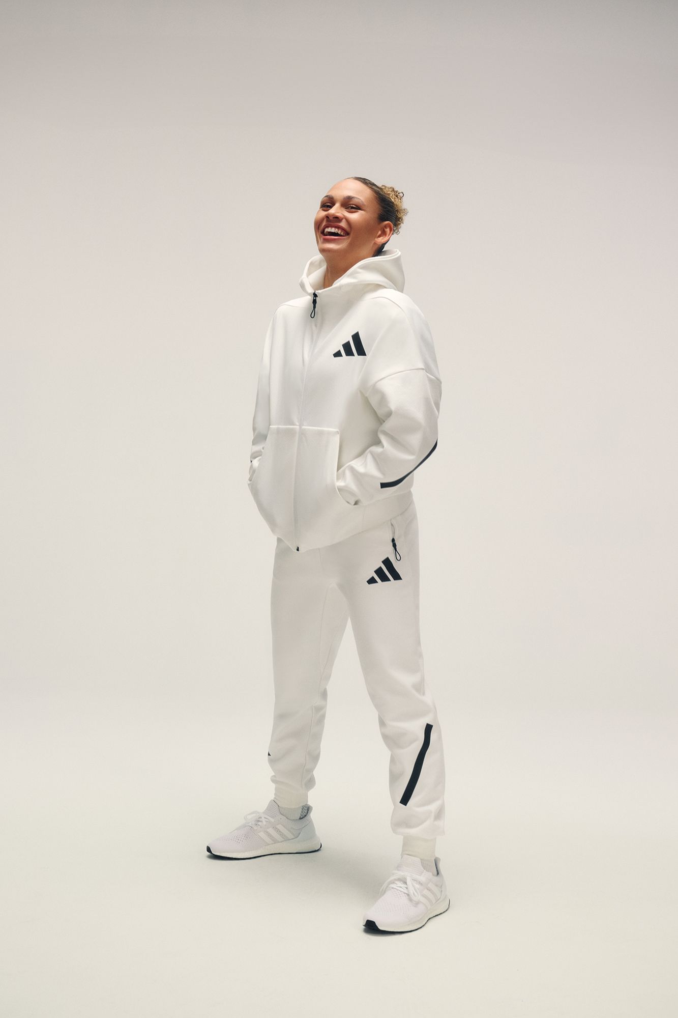 adidas Women's Z.N.E. Full-Zip Hooded Fleece Jacket product image