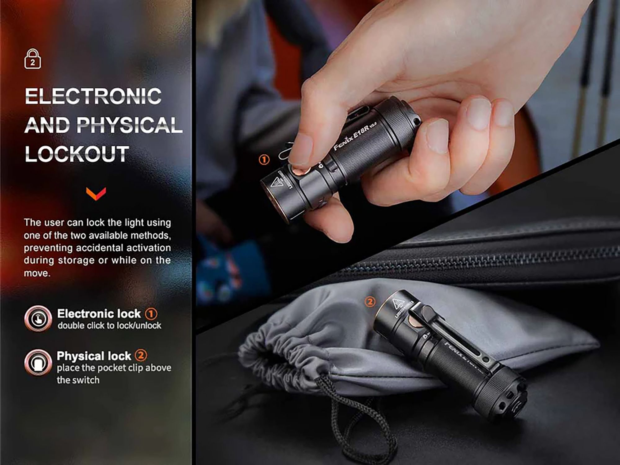 Fenix E18R V2.0 Flashlight product image