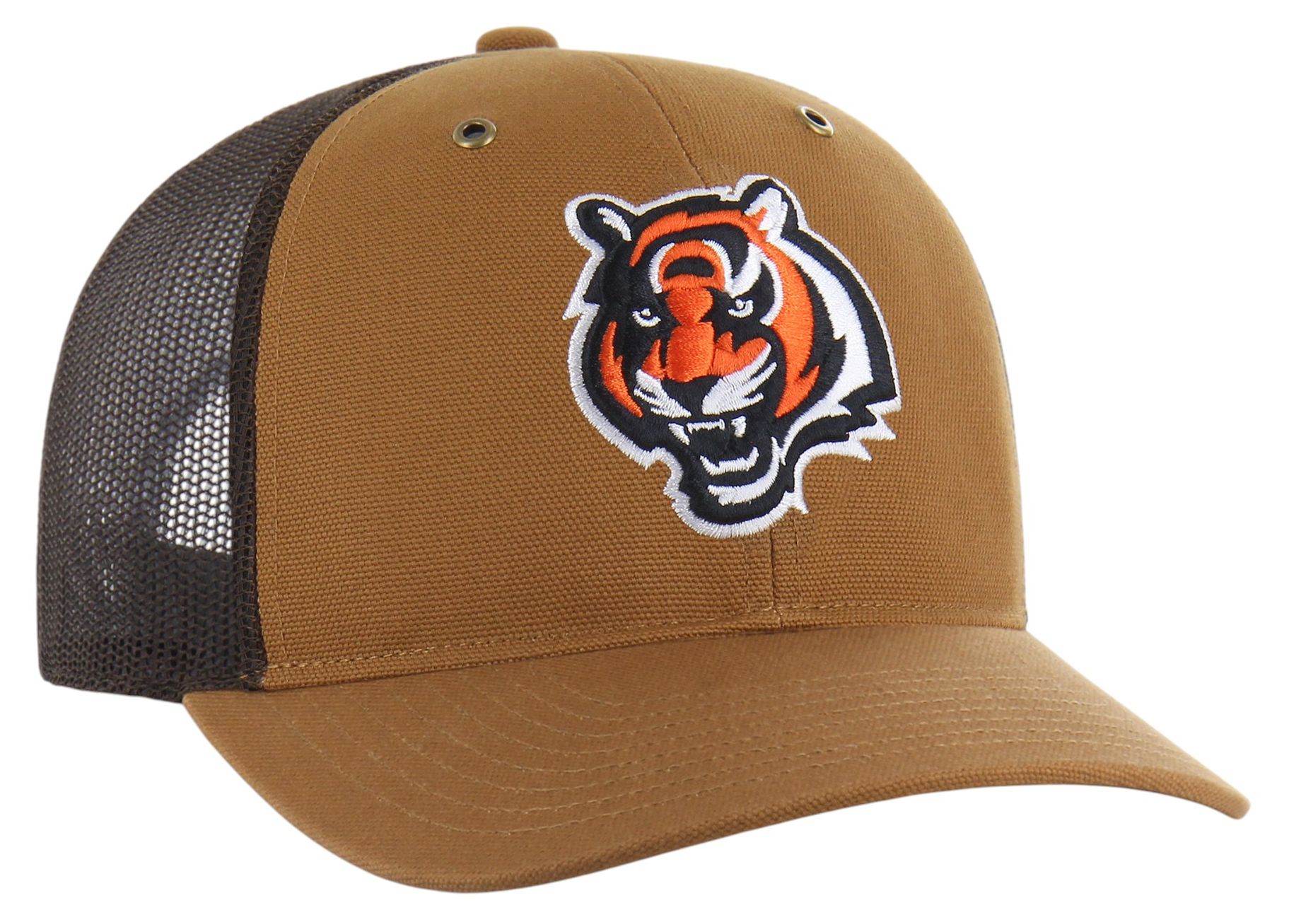 Carhartt x '47 Adult Cincinnati Bengals Brown Dyed Adjustable Trucker Hat product image