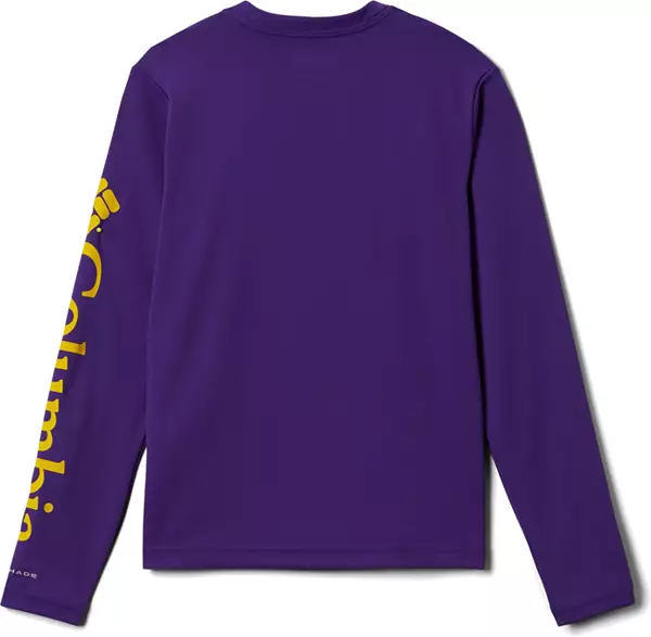 Columbia Youth LSU Tigers Purple Terminal Tackle Long Sleeve T-Shirt