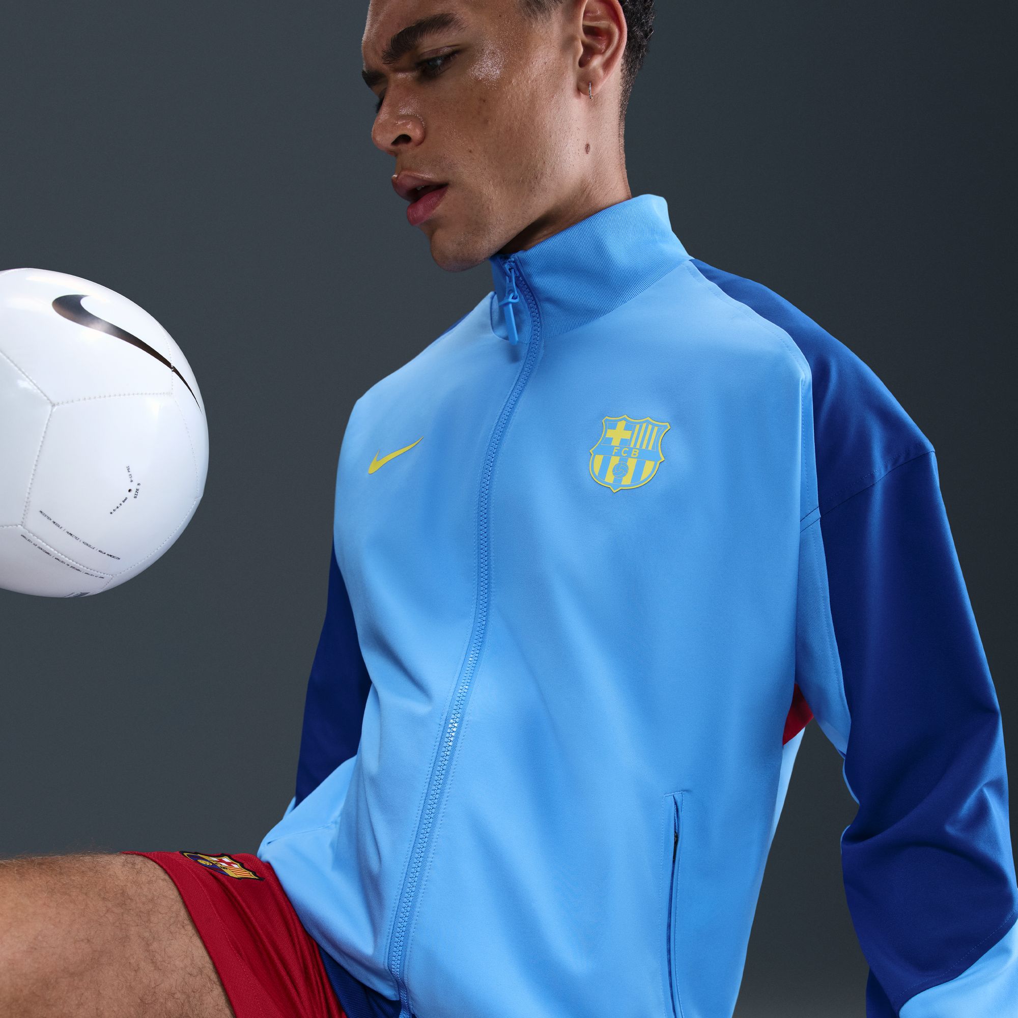Nike Adult FC Barcelona 2025-26 Fourth Light Blue Anthem Jacket product image