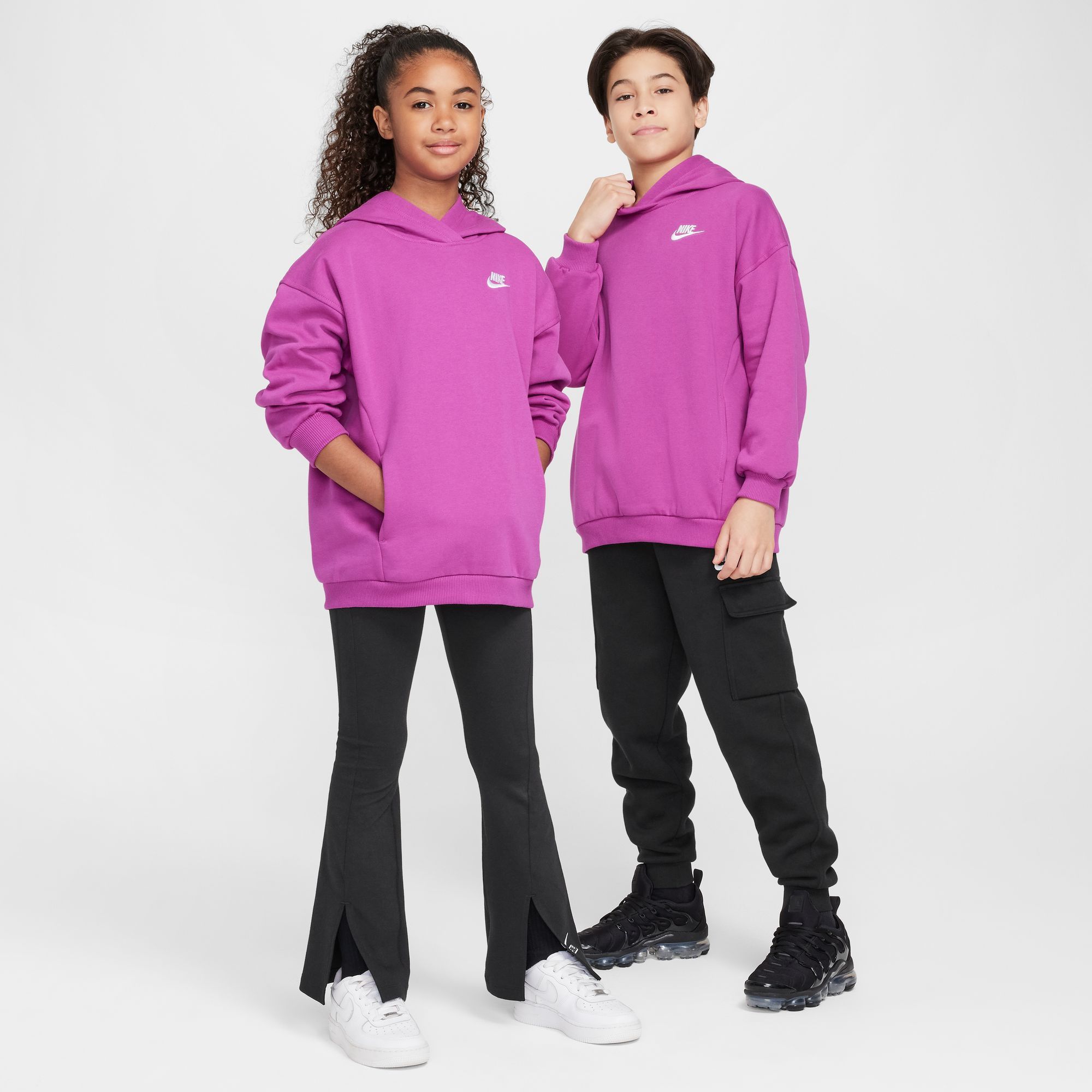 Nike Girls' Sportswear Oversized Club Fleece Pullover Hoodie product image