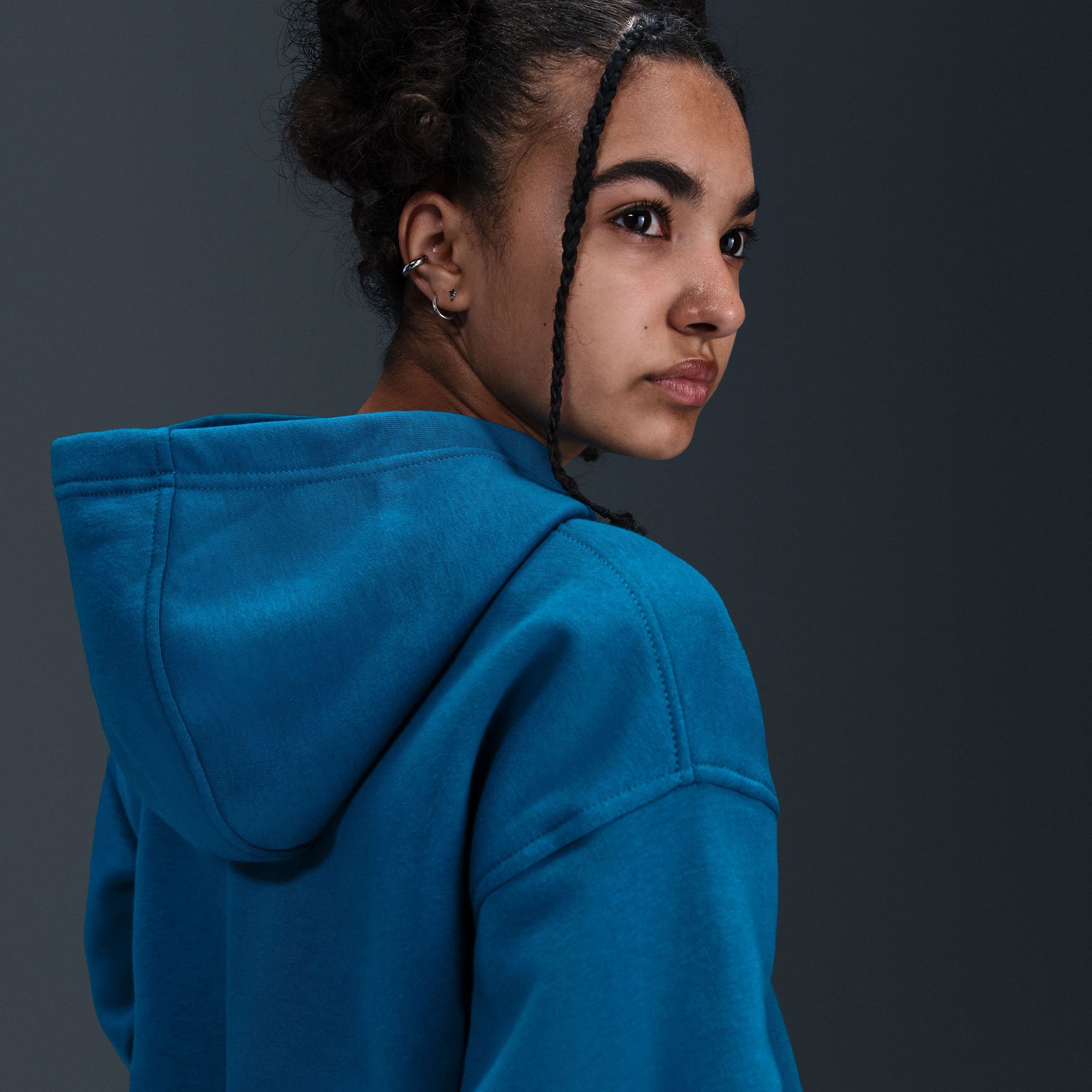 Nike Girls' Sportswear Oversized Club Fleece Pullover Hoodie product image