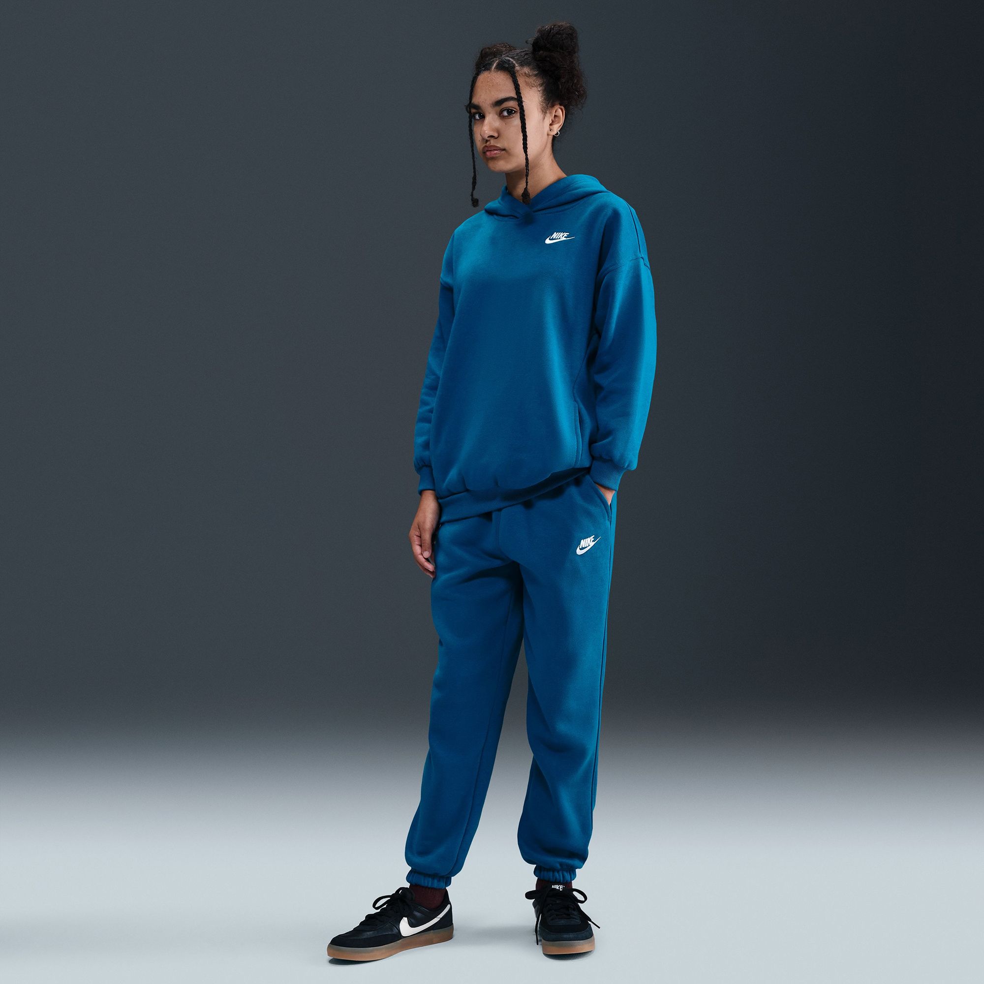 Nike Girls' Sportswear Oversized Club Fleece Pullover Hoodie product image