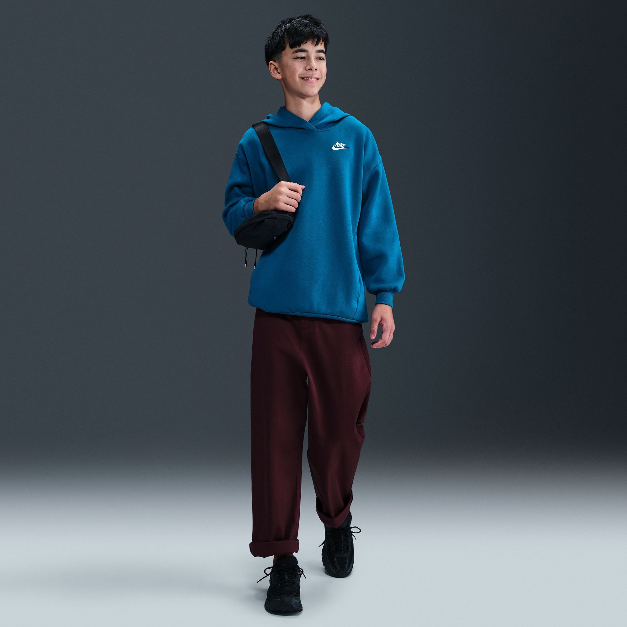 Nike Girls' Sportswear Oversized Club Fleece Pullover Hoodie product image