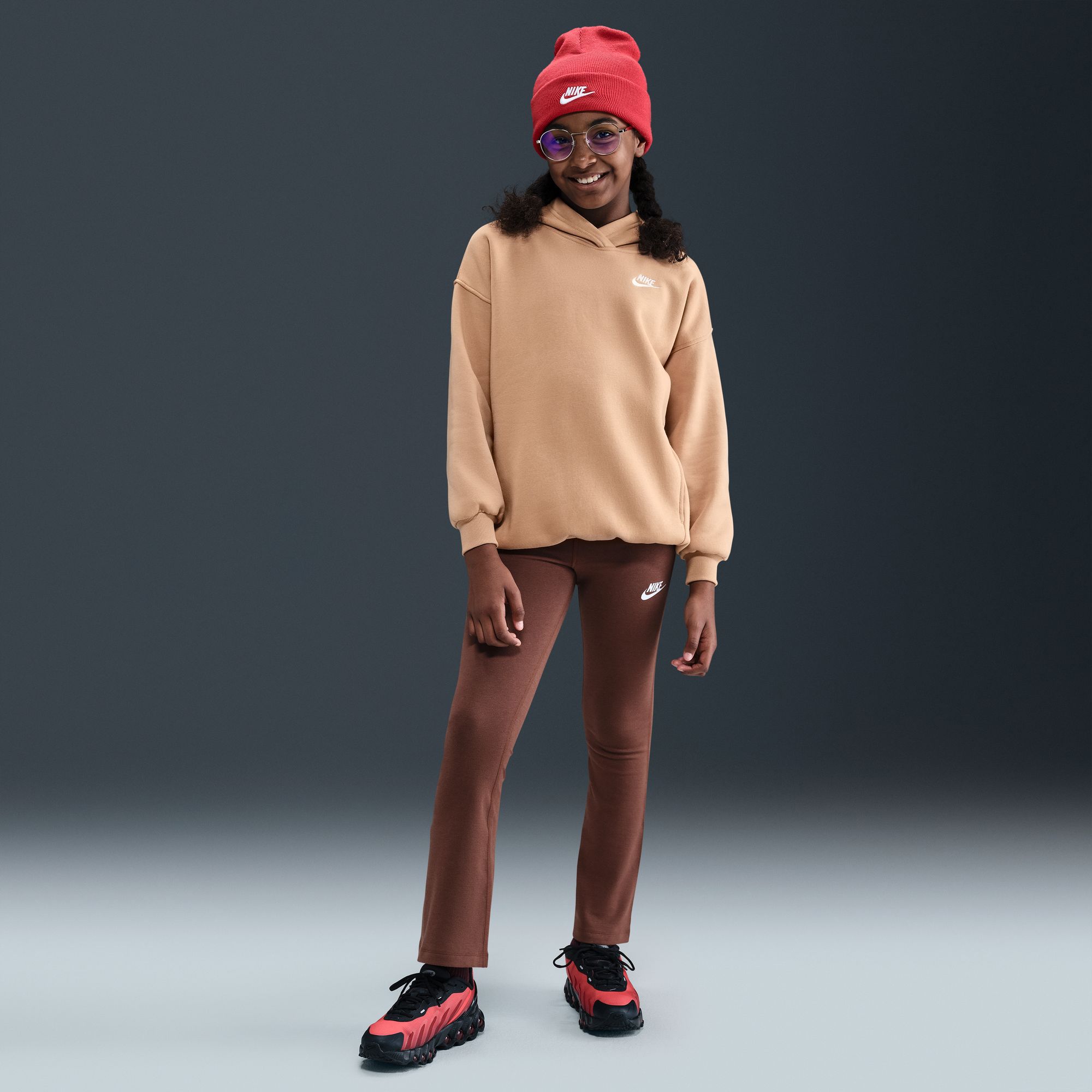 Nike Girls' Sportswear Oversized Club Fleece Pullover Hoodie product image