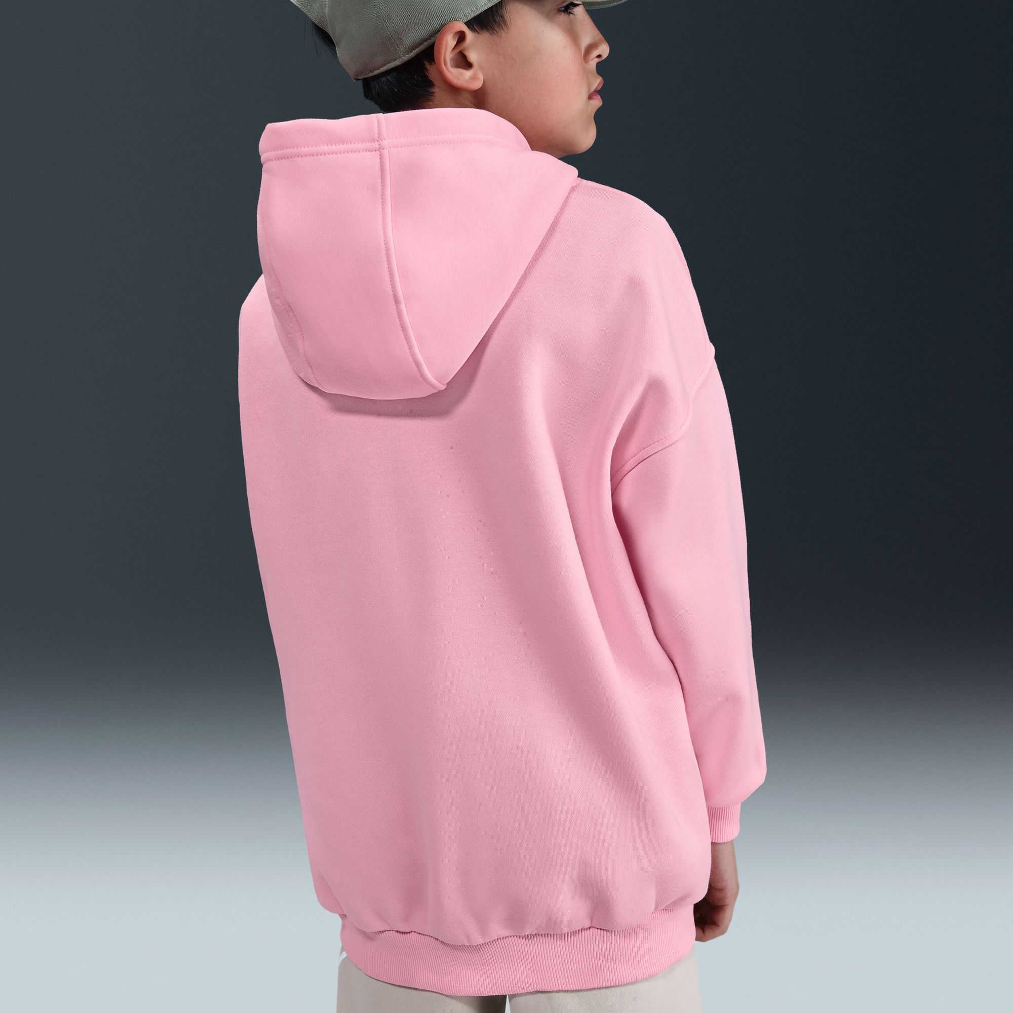 Nike Girls' Sportswear Oversized Club Fleece Pullover Hoodie product image