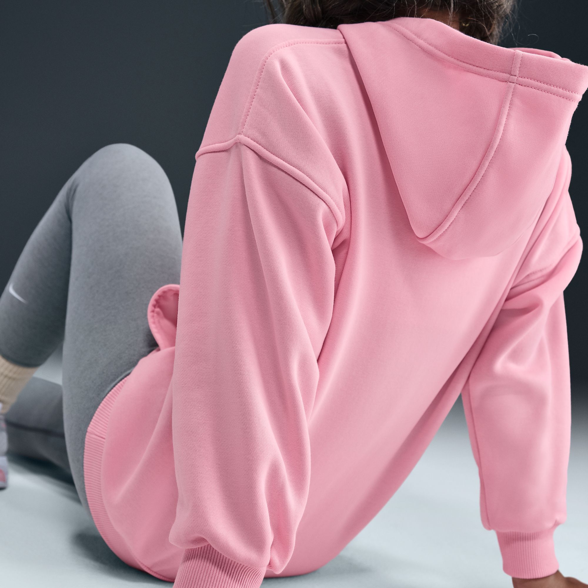 Nike Girls' Sportswear Oversized Club Fleece Pullover Hoodie product image