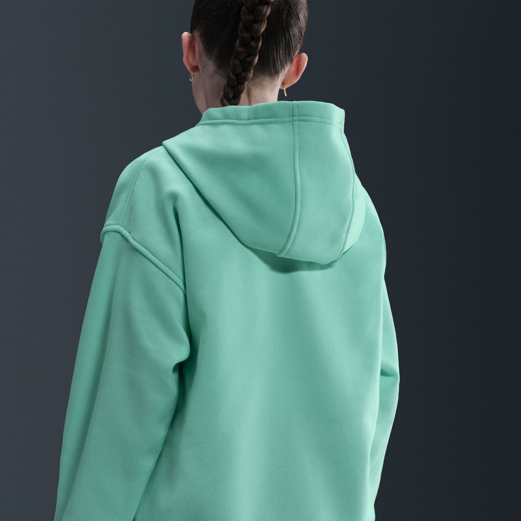 Nike Girls' Sportswear Oversized Club Fleece Pullover Hoodie product image