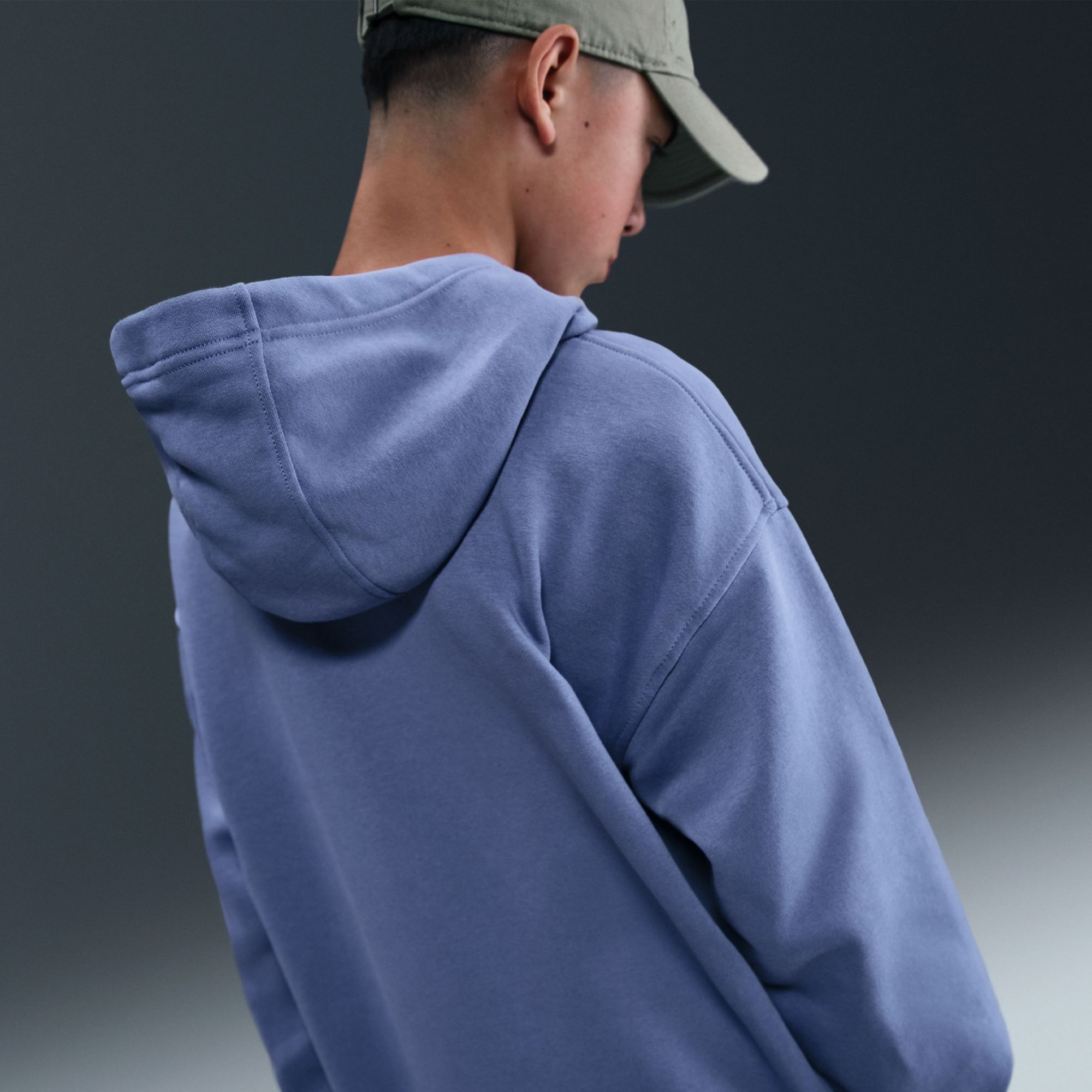 Nike Girls' Sportswear Oversized Club Fleece Pullover Hoodie product image