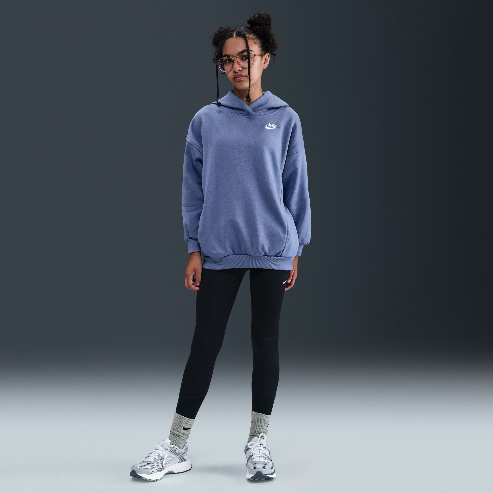 Nike Girls' Sportswear Oversized Club Fleece Pullover Hoodie product image