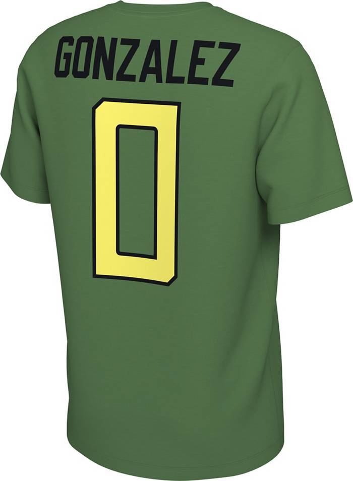 Nike Men's Oregon Ducks Christian Gonzalez #0 Green Football Jersey T-Shirt