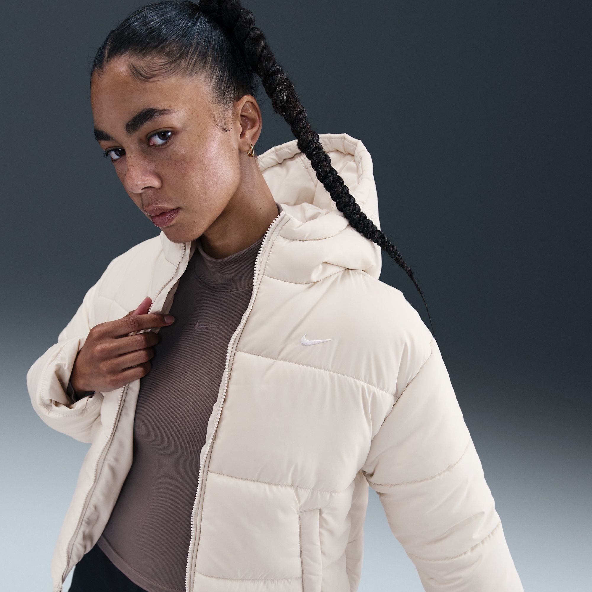 Nike Women's Sportswear Classic Puffer Therma-FIT Loose Hooded Jacket product image